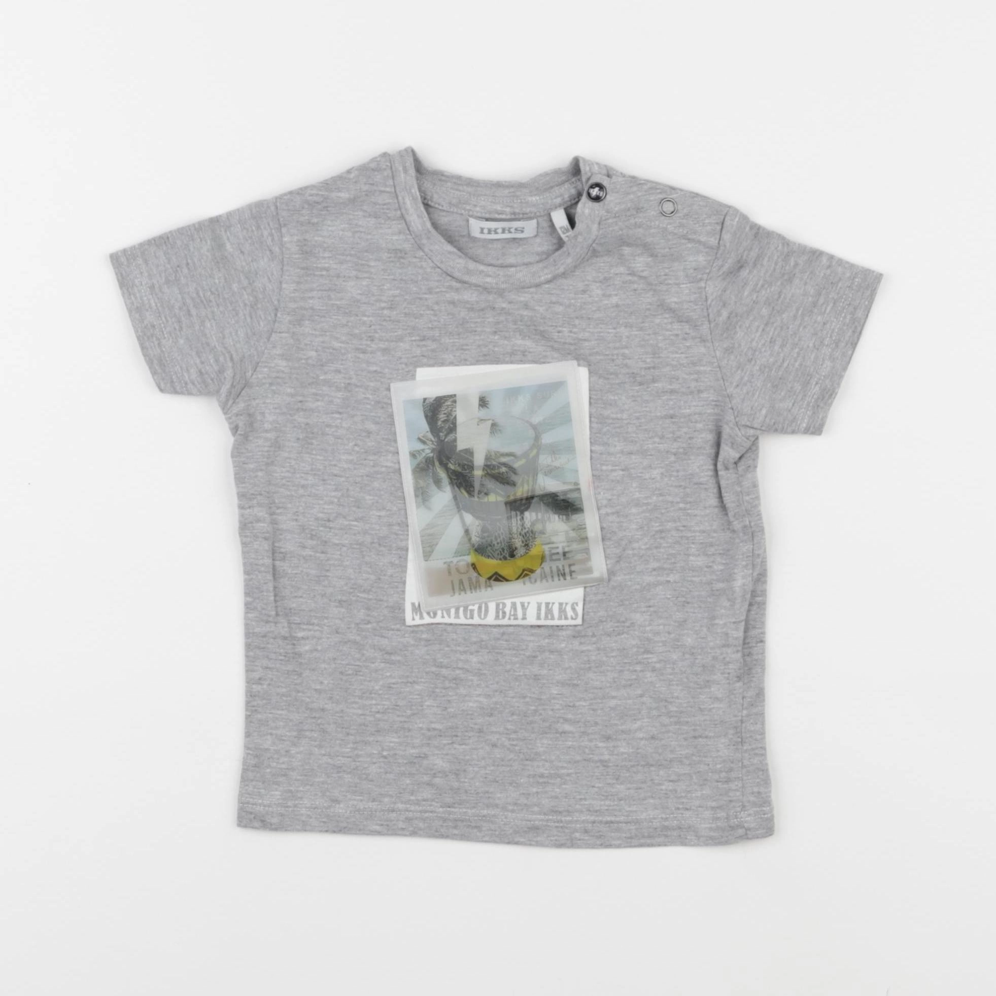 IKKS - tee-shirt gris - 12 mois