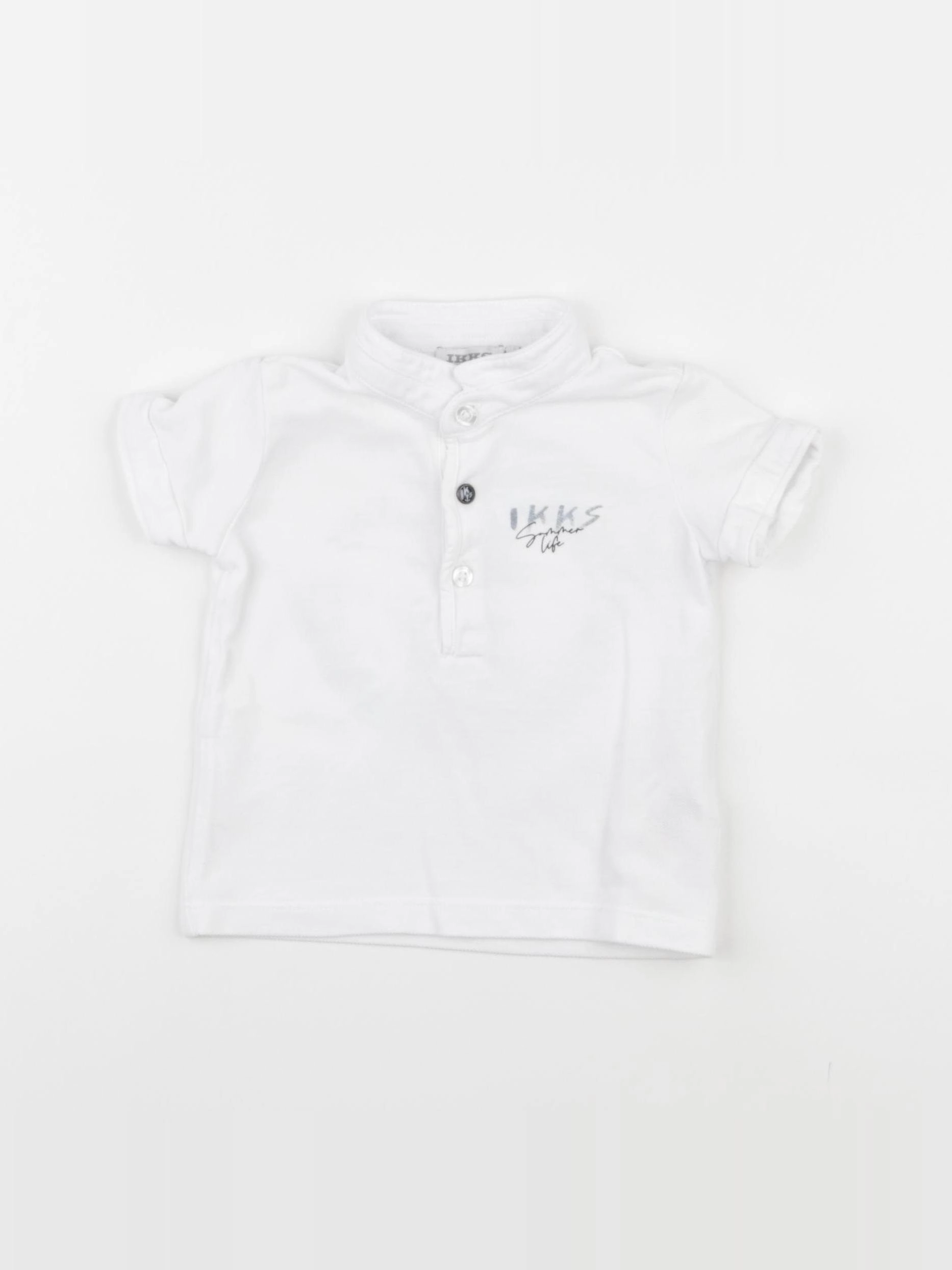 IKKS - polo imprimé au dos blanc - 6 mois