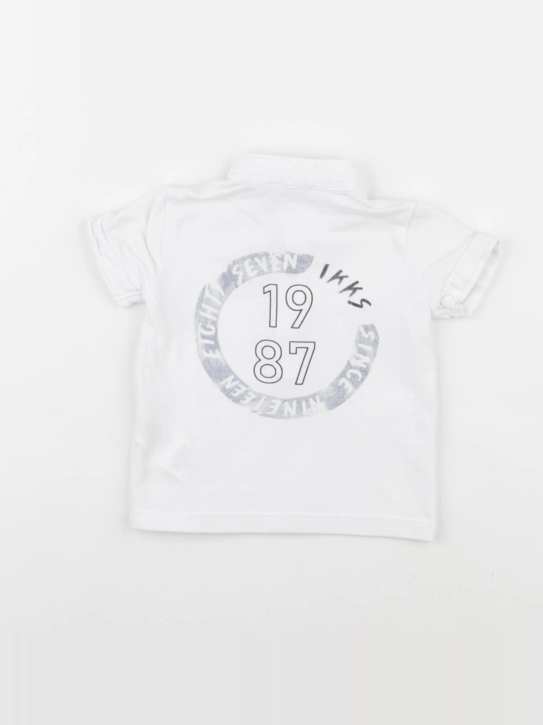 IKKS - polo imprimé au dos blanc - 6 mois
