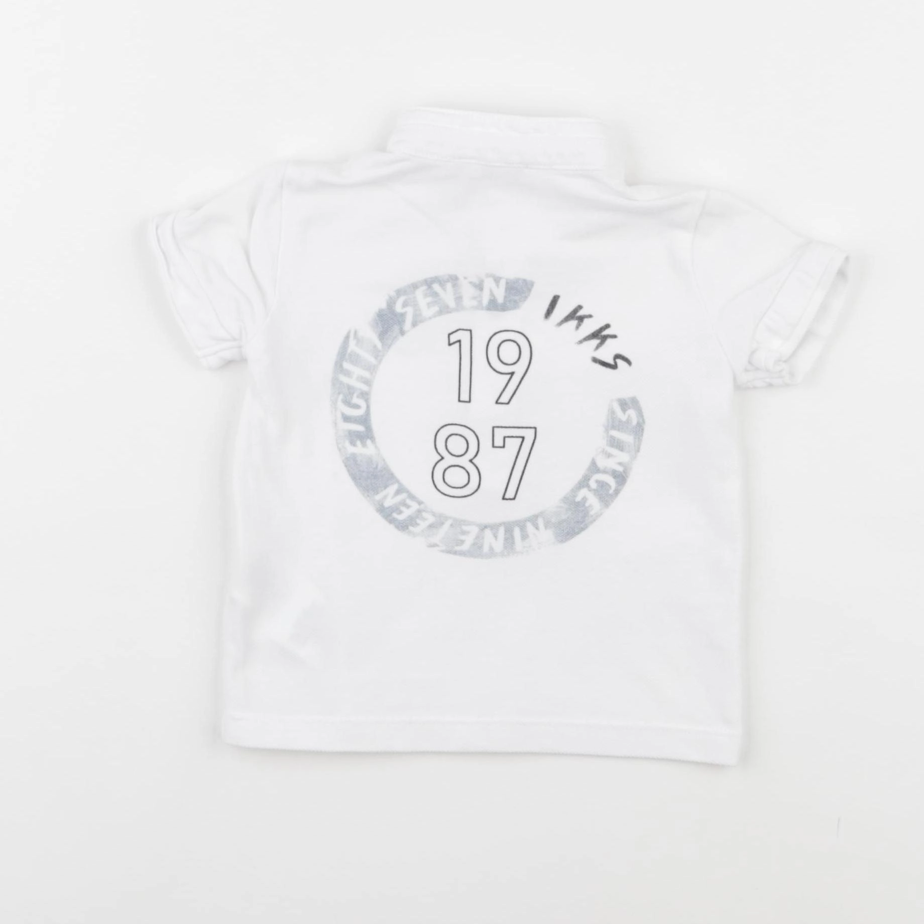 IKKS - polo imprimé au dos blanc - 6 mois