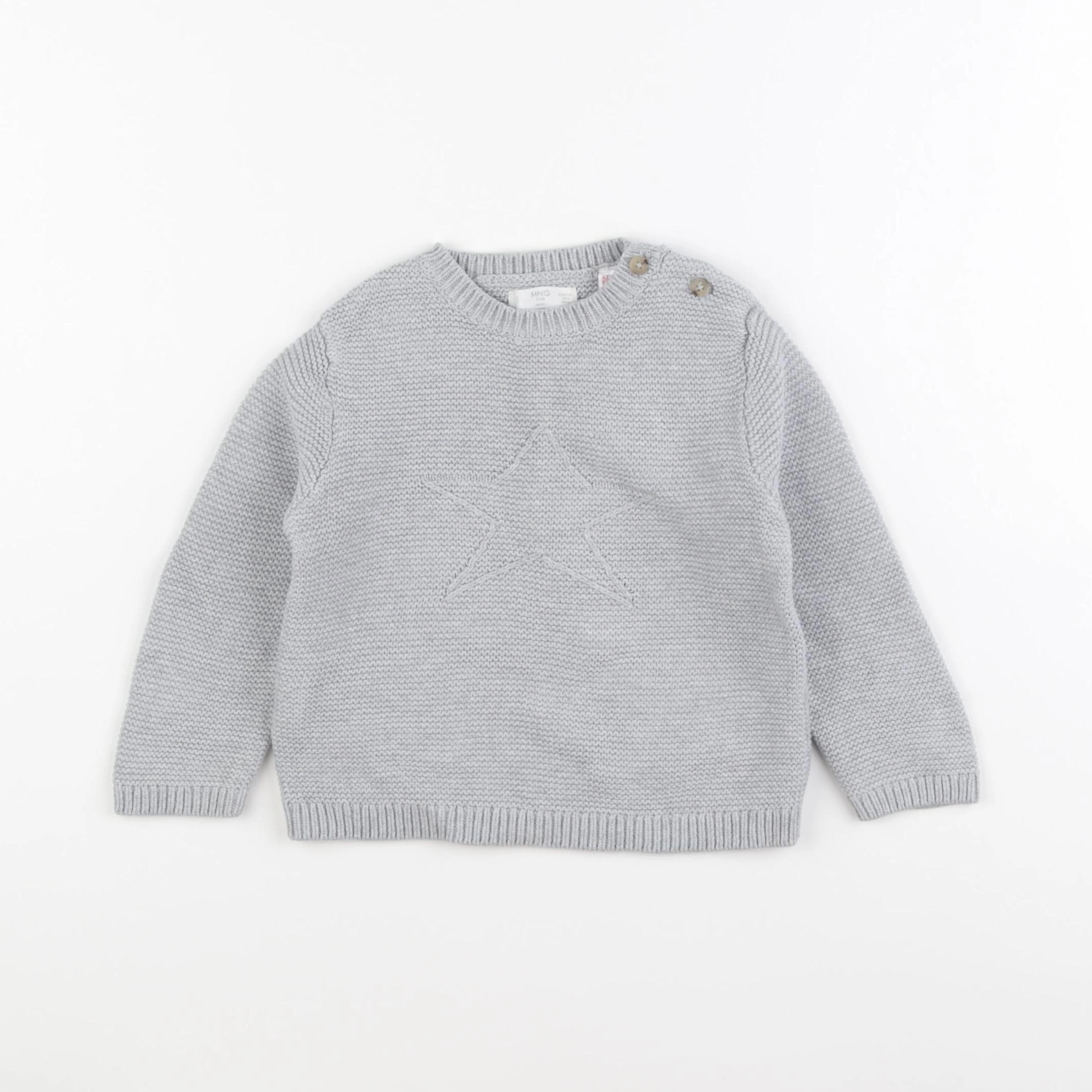 Mango - pull gris - 12/18 mois