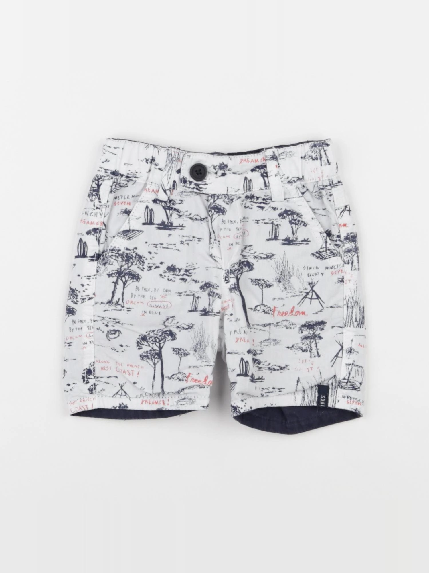 IKKS - short réversible blanc - 6 mois