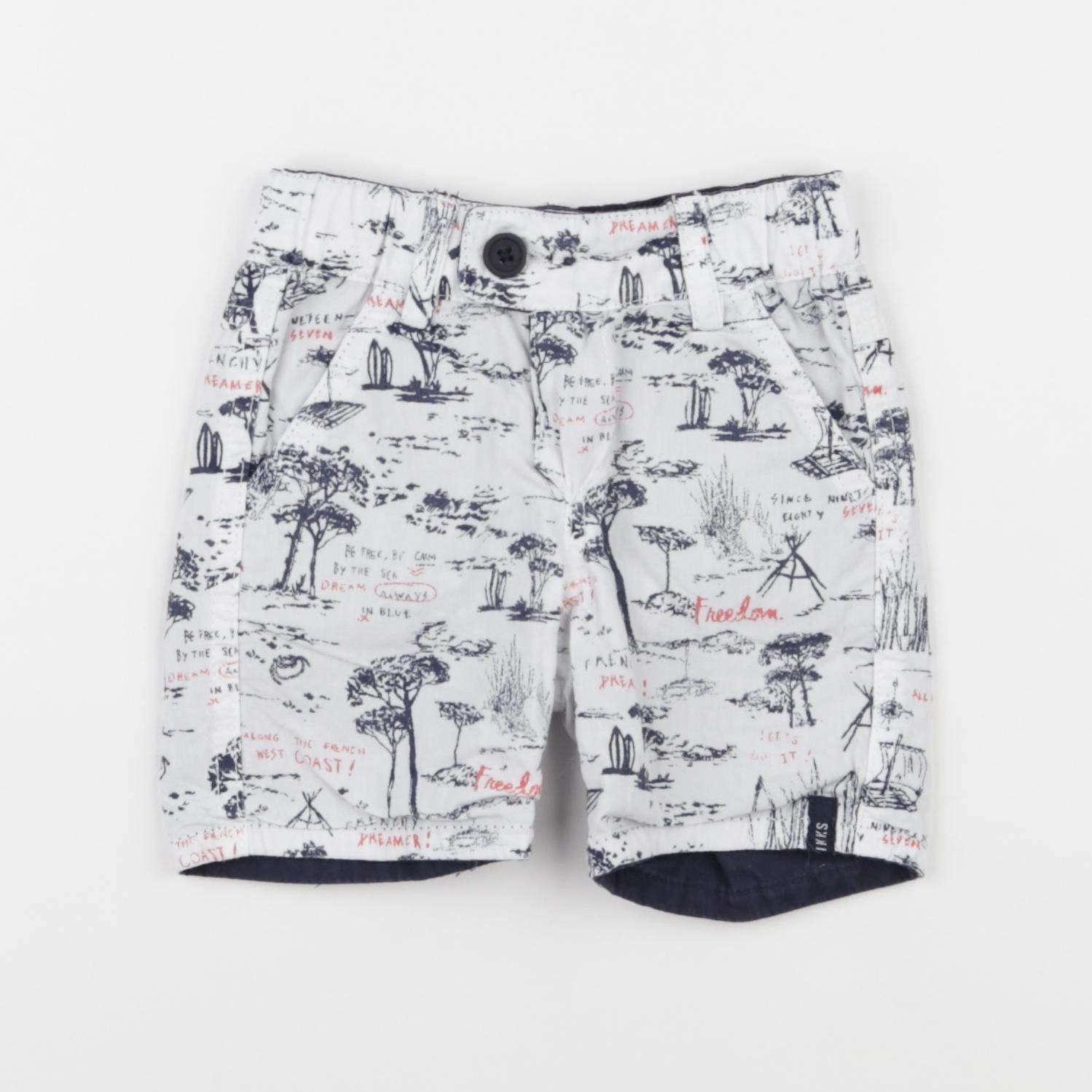 IKKS - short réversible blanc - 6 mois