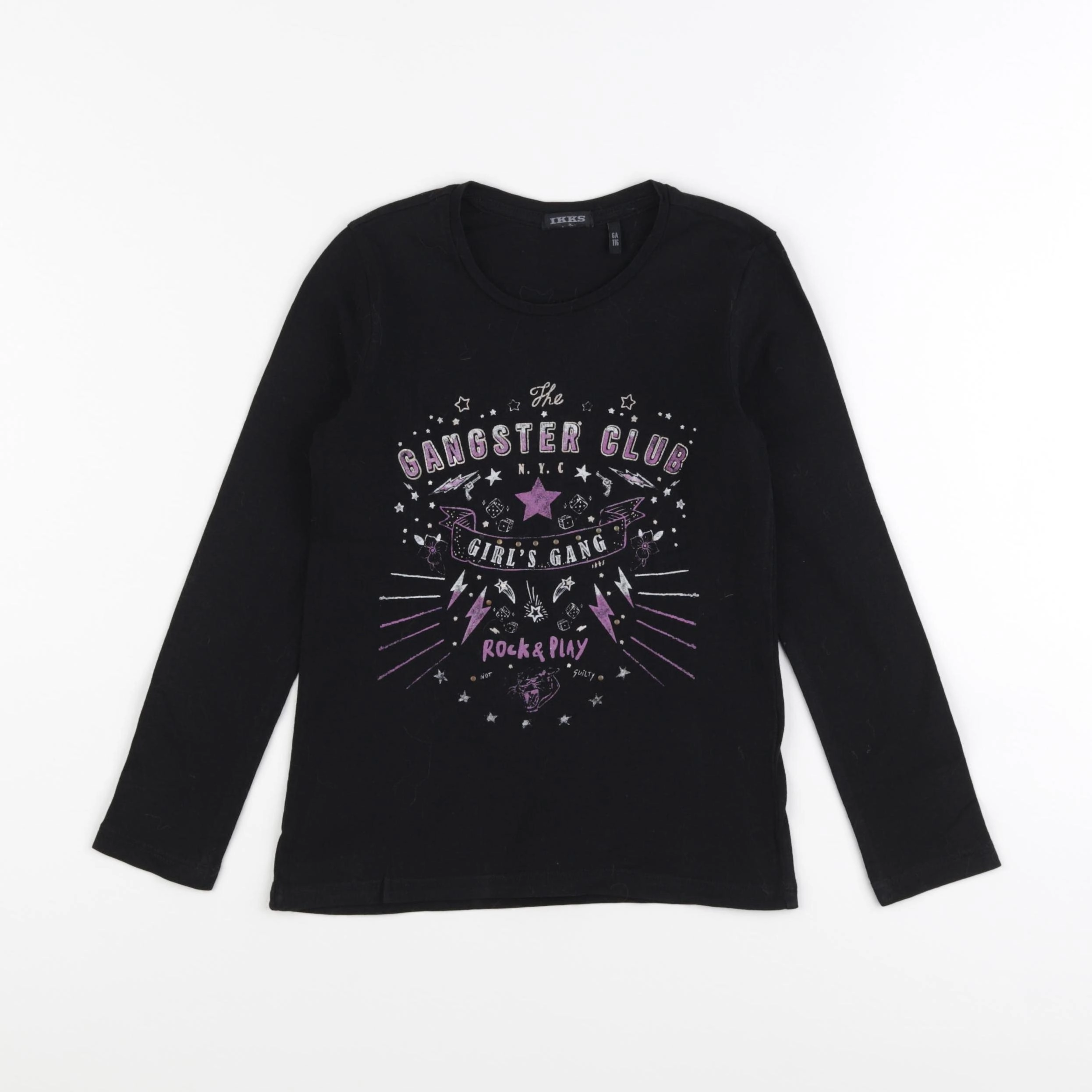 IKKS - tee-shirt noir - 6 ans