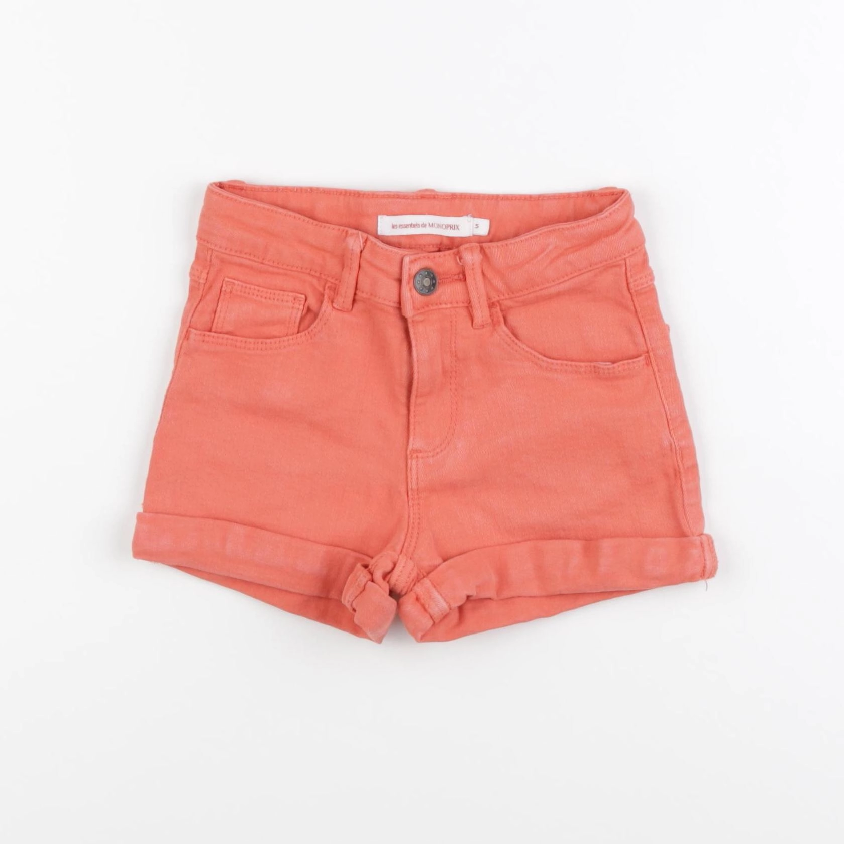 Monoprix - short orange - 5 ans