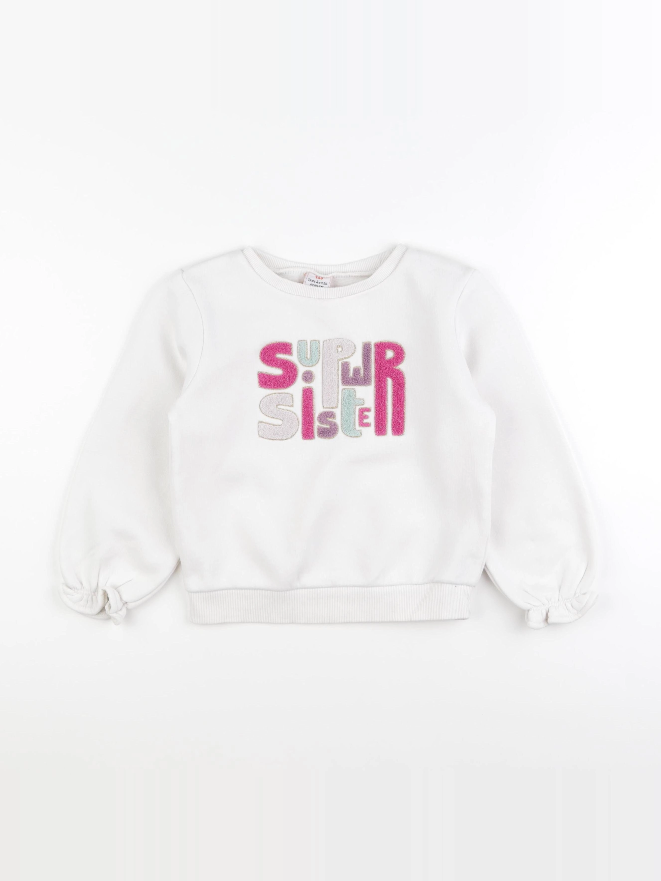 Tape à l'oeil - sweat blanc - 6 ans