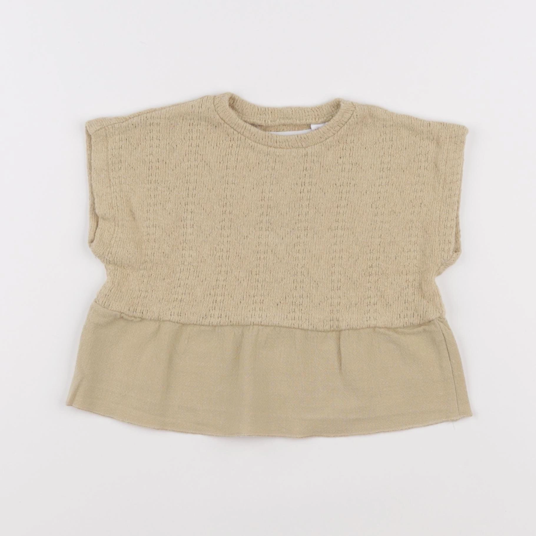 Zara - tee-shirt beige - 18 mois
