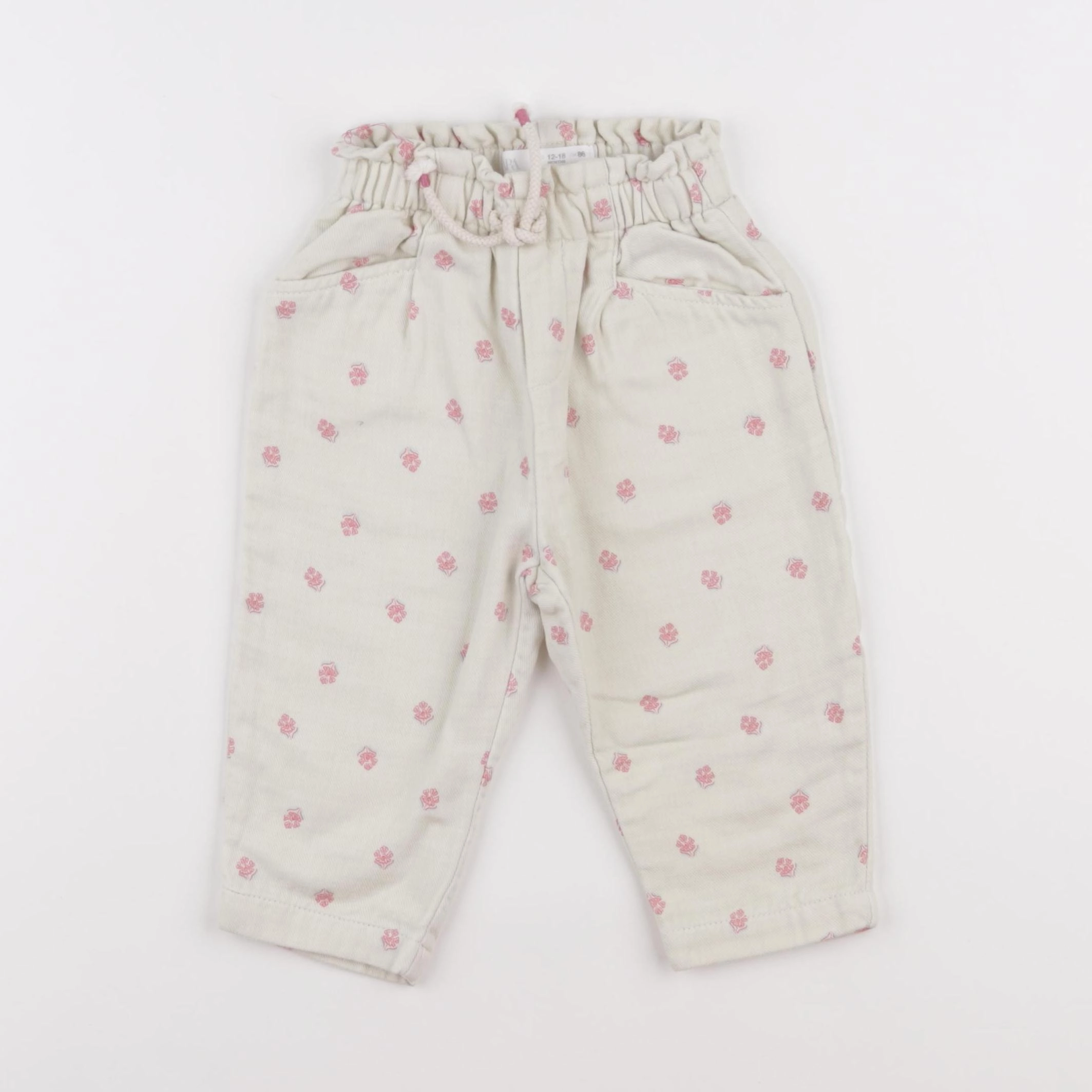 Zara - jean beige - 12/18 mois