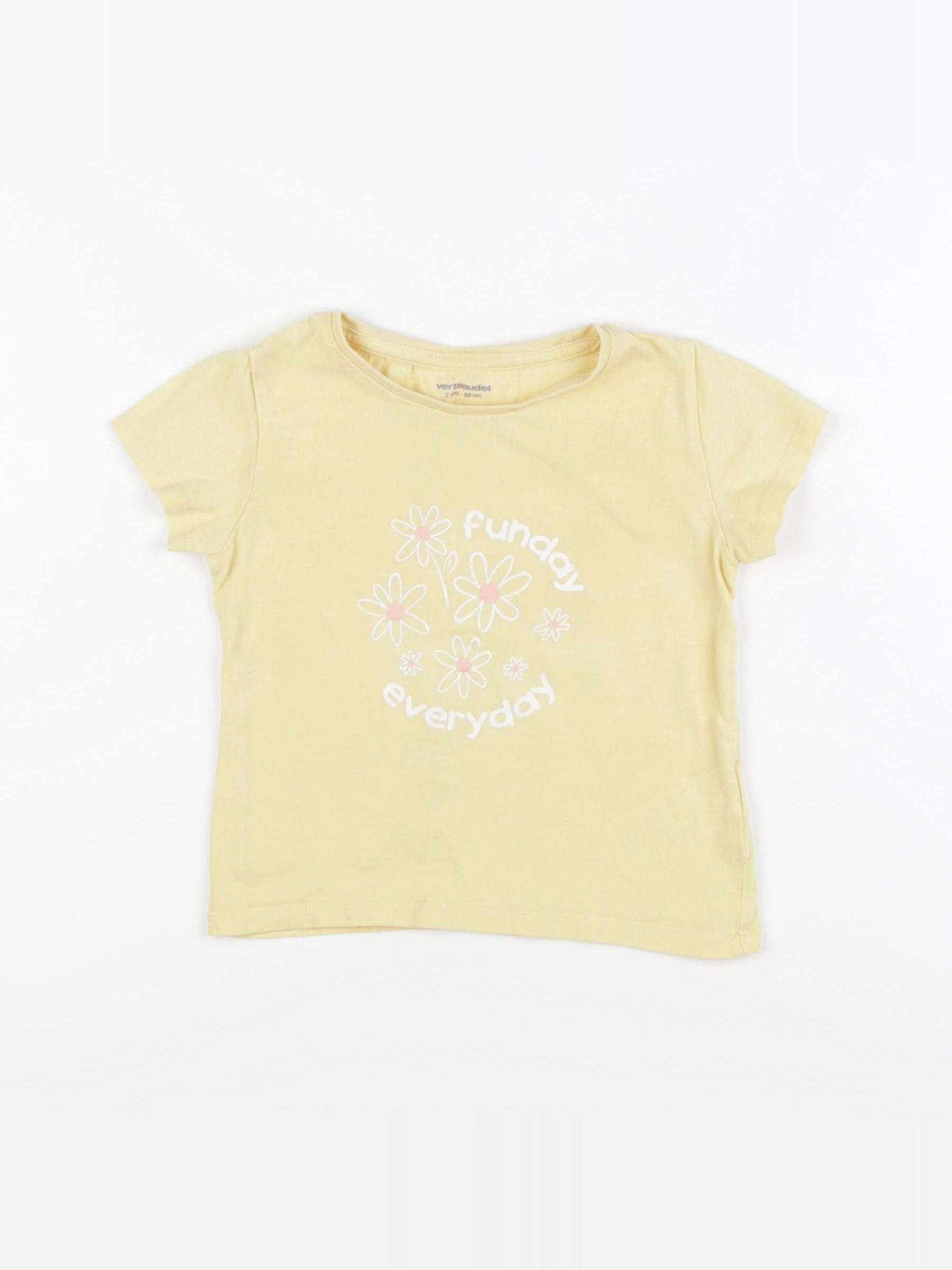 Vertbaudet - tee-shirt jaune - 2 ans