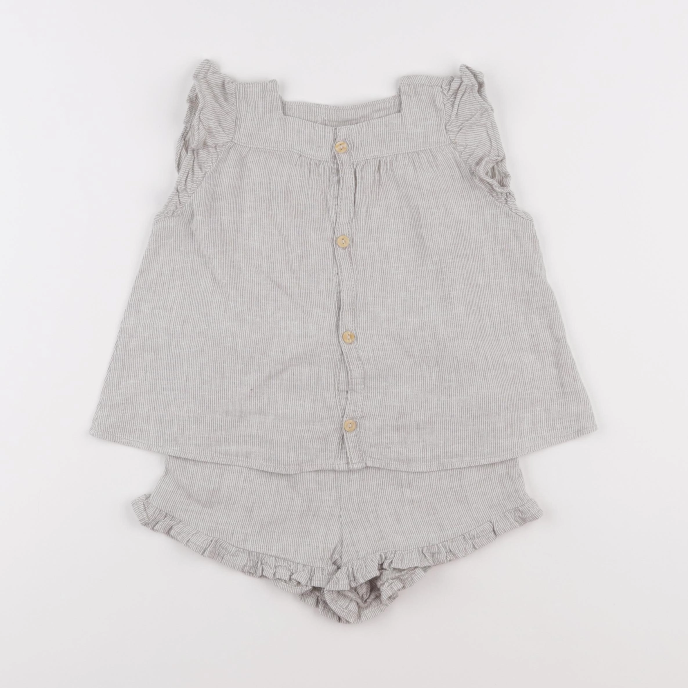 H&M - ensemble beige - 12/18 mois