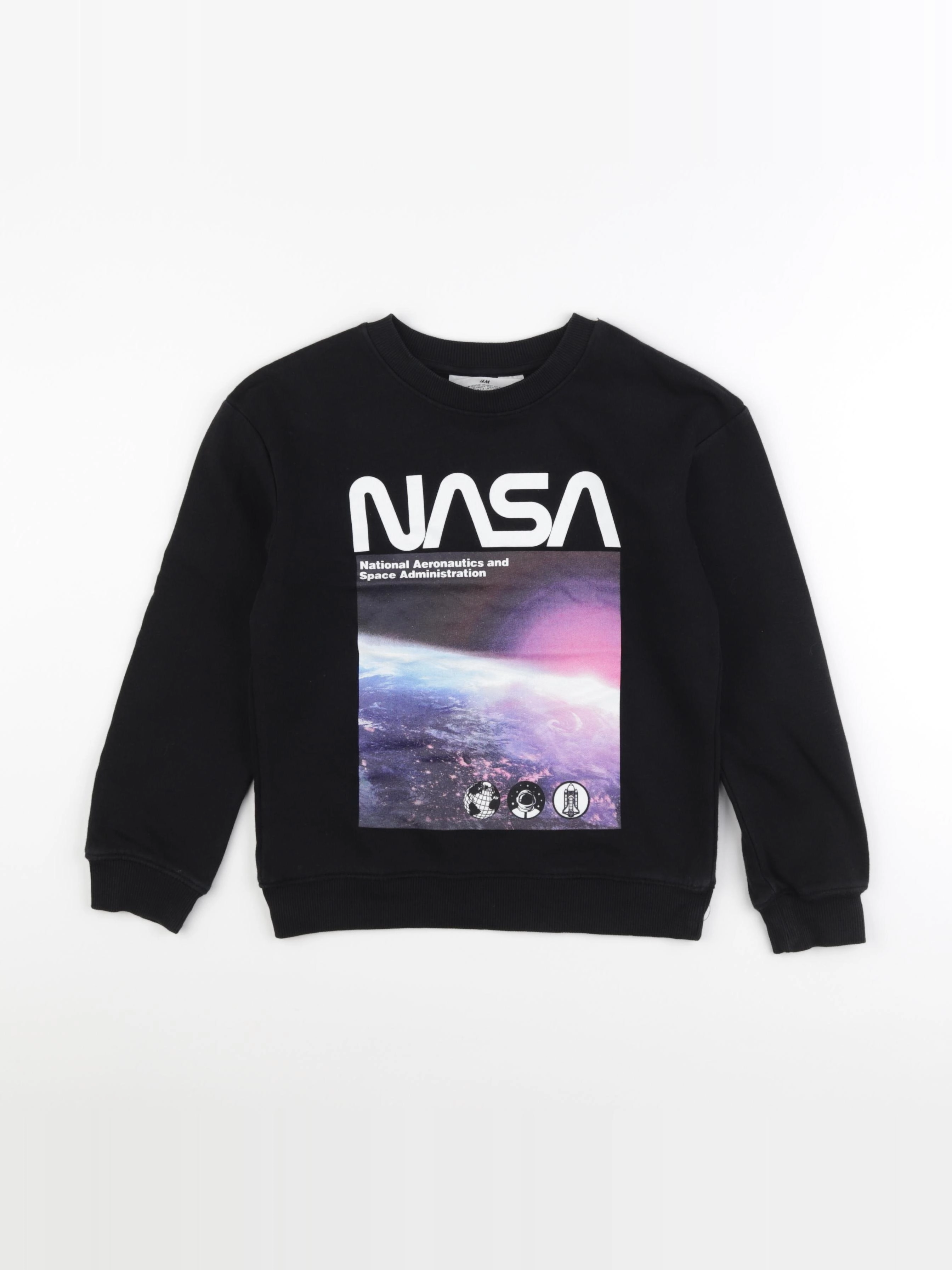 H&M - sweat noir - 6/8 ans