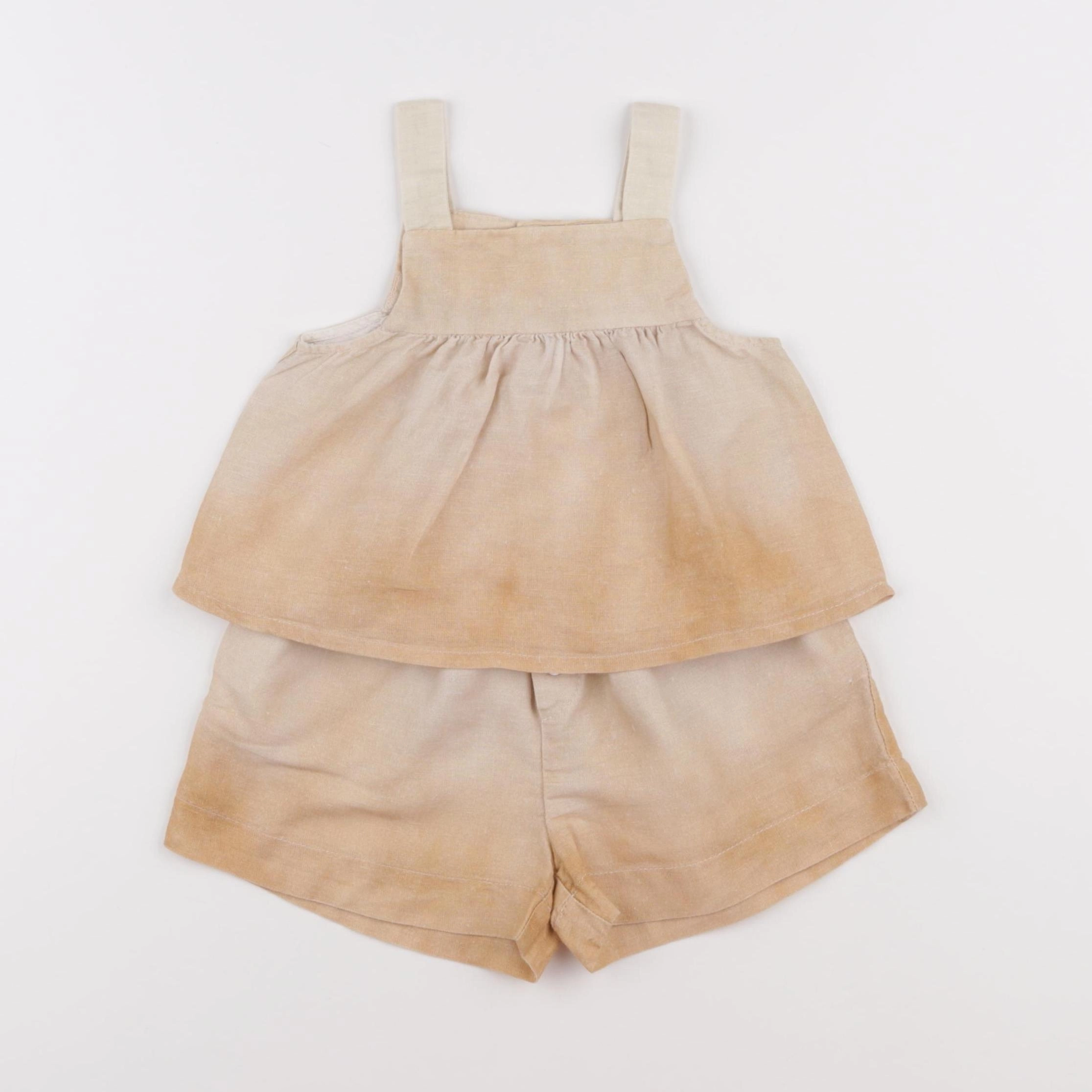 Zara - ensemble coton marron - 18 mois