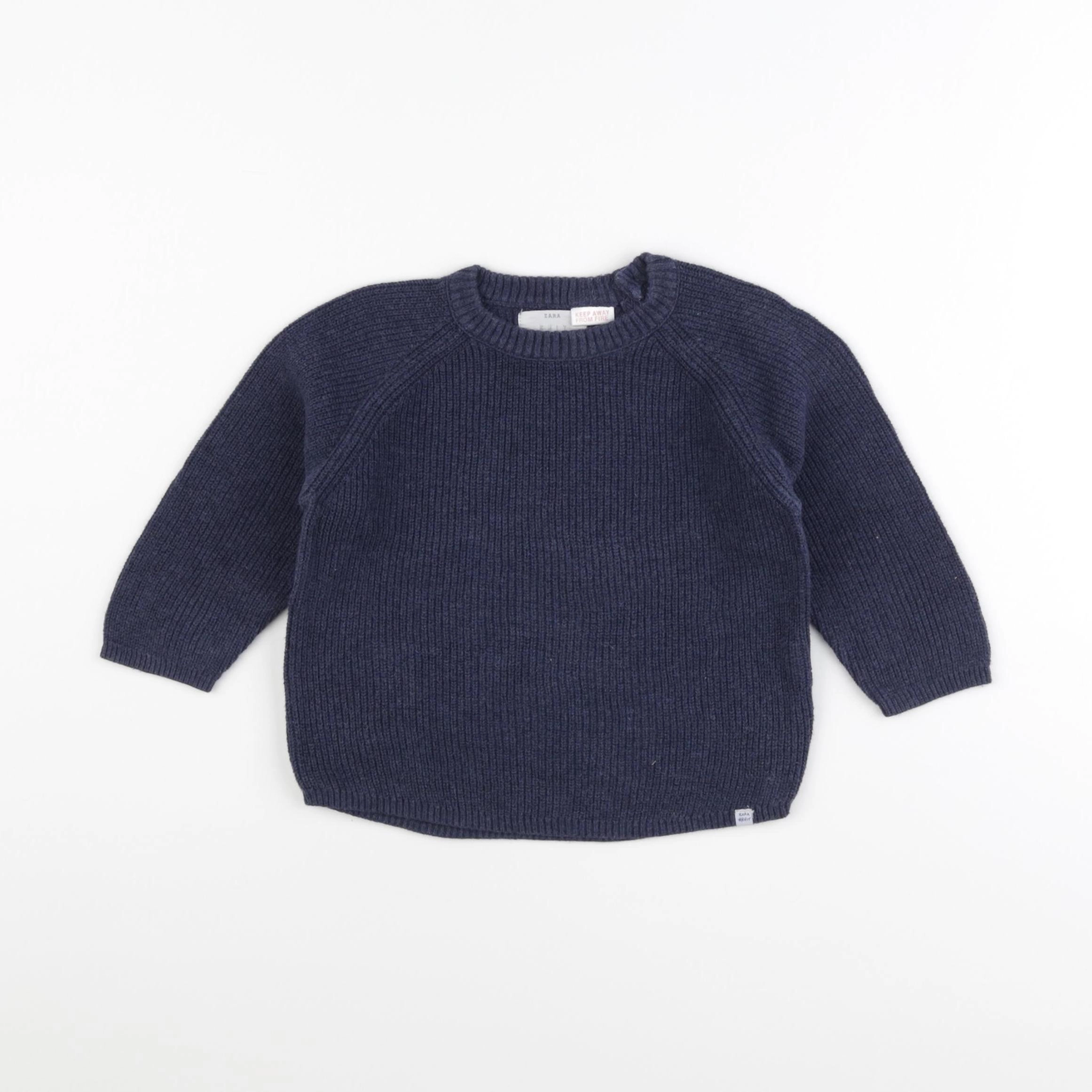 Zara - pull bleu - 9/12 mois
