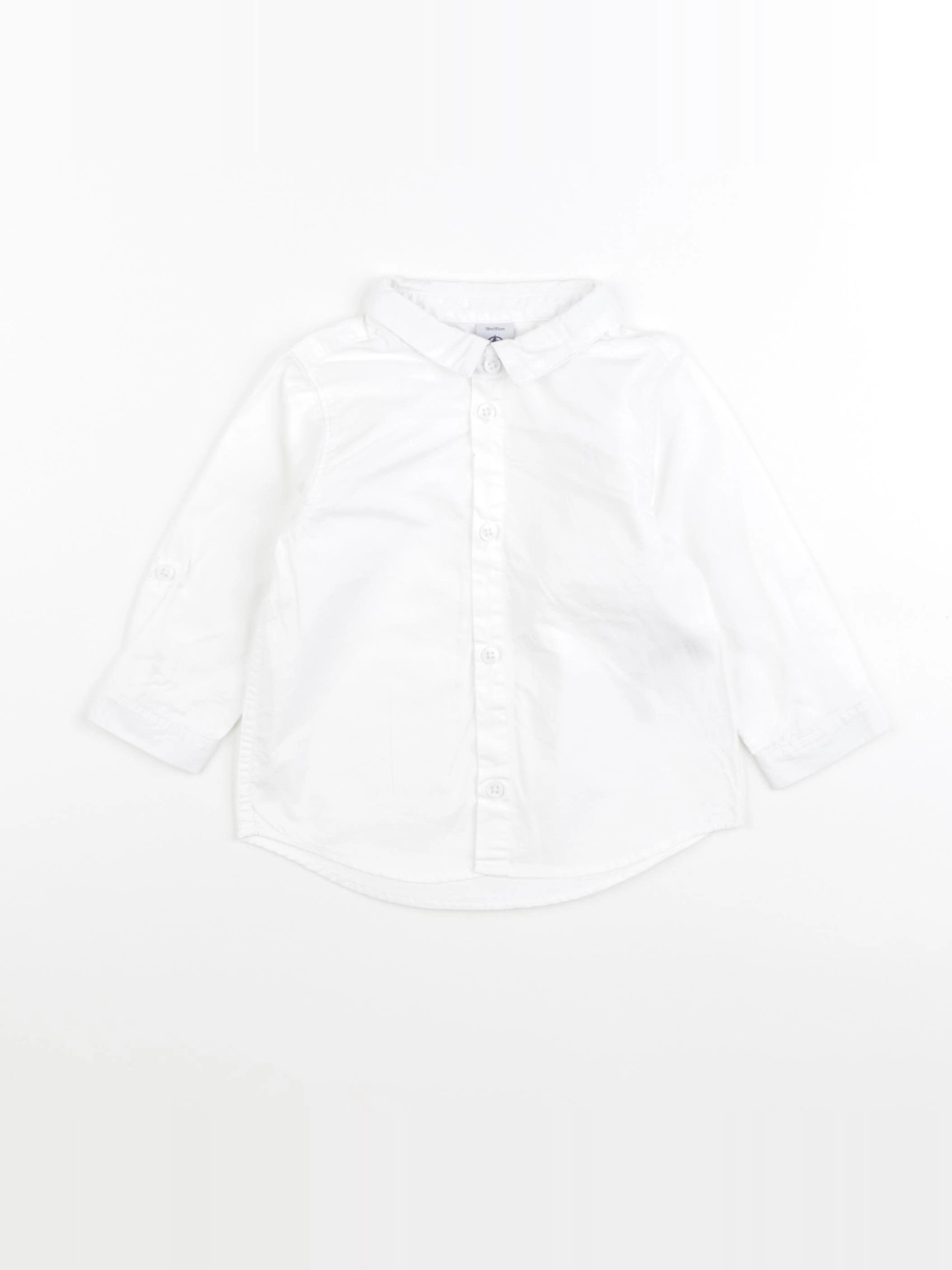 Petit Bateau - chemise blanc - 18 mois