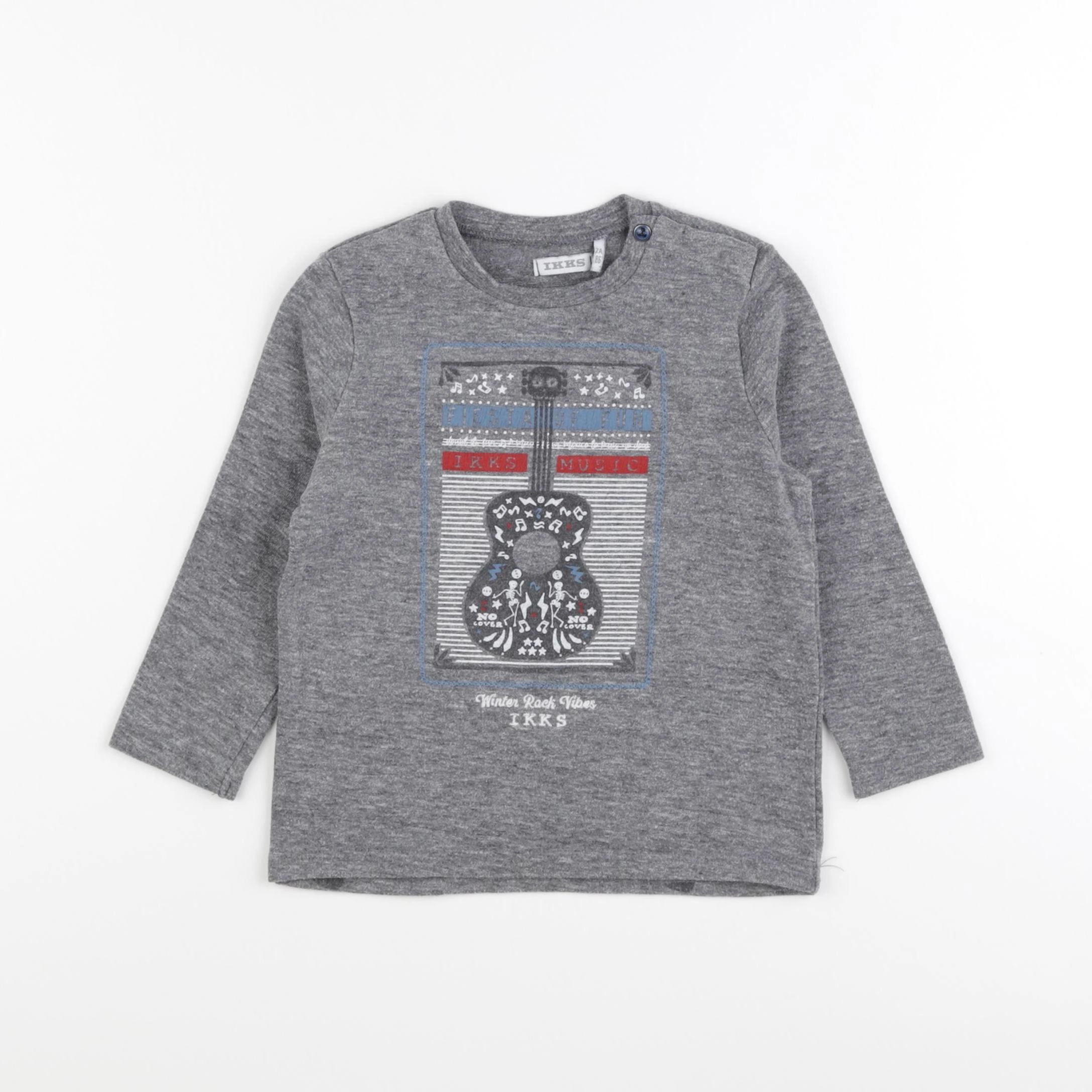 IKKS - tee-shirt imprimé au dos gris - 2 ans