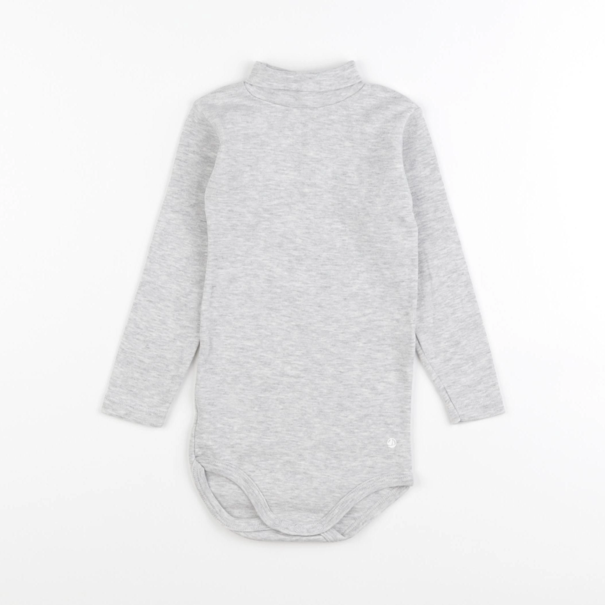 Petit Bateau - body à col gris - 24 mois