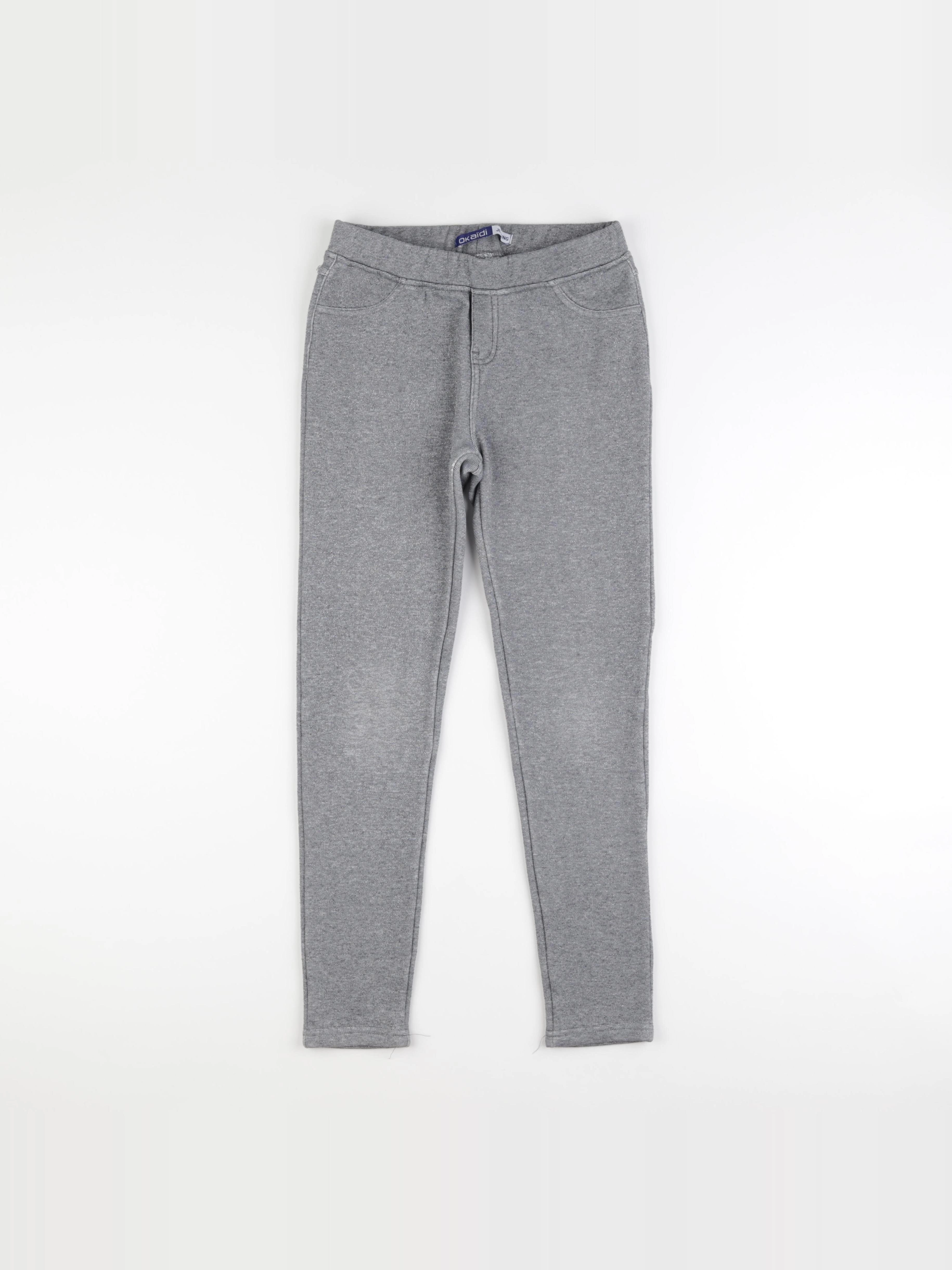 Okaidi - jegging gris, argent - 12 ans
