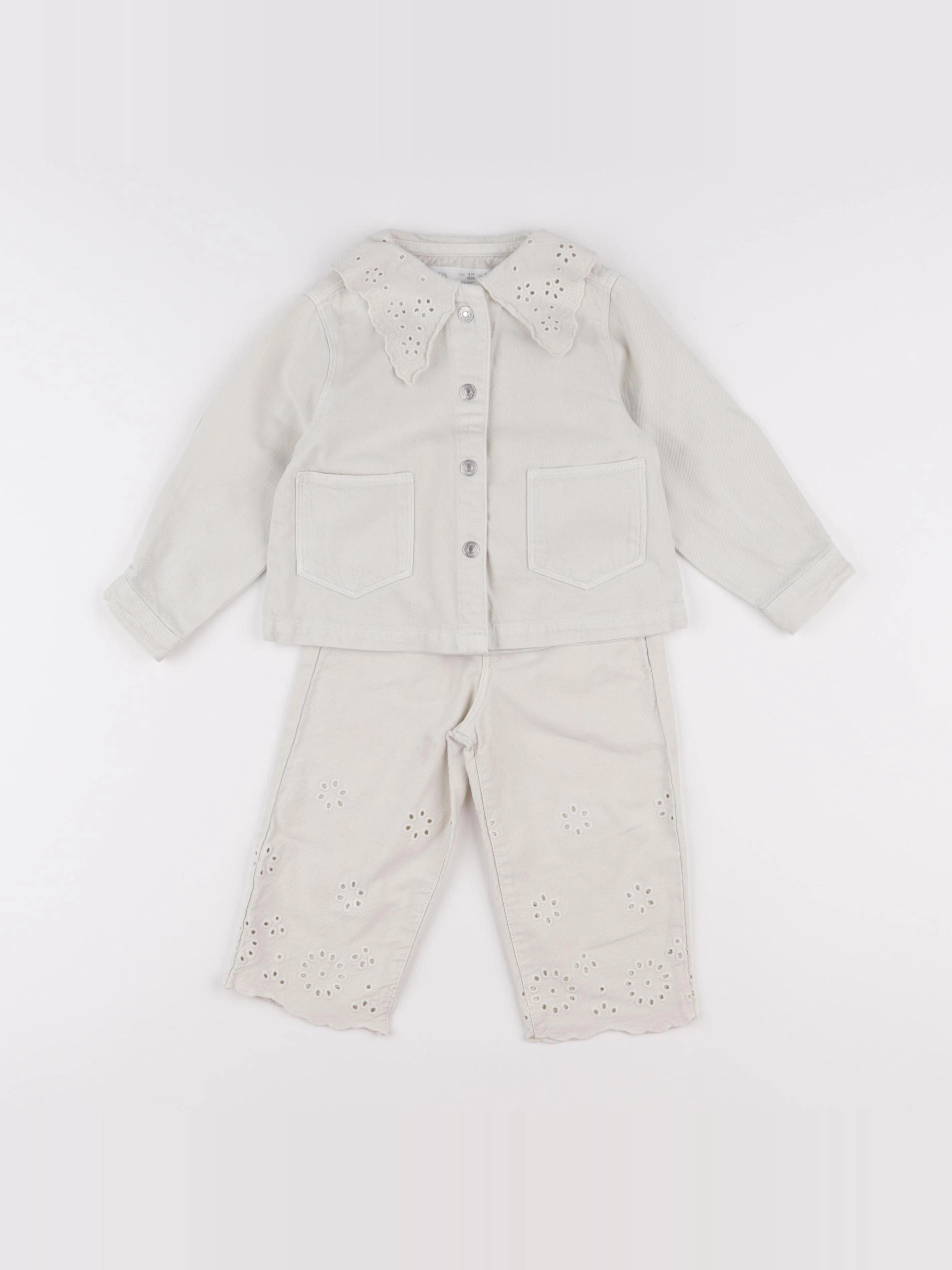 Zara - ensemble beige - 18 mois