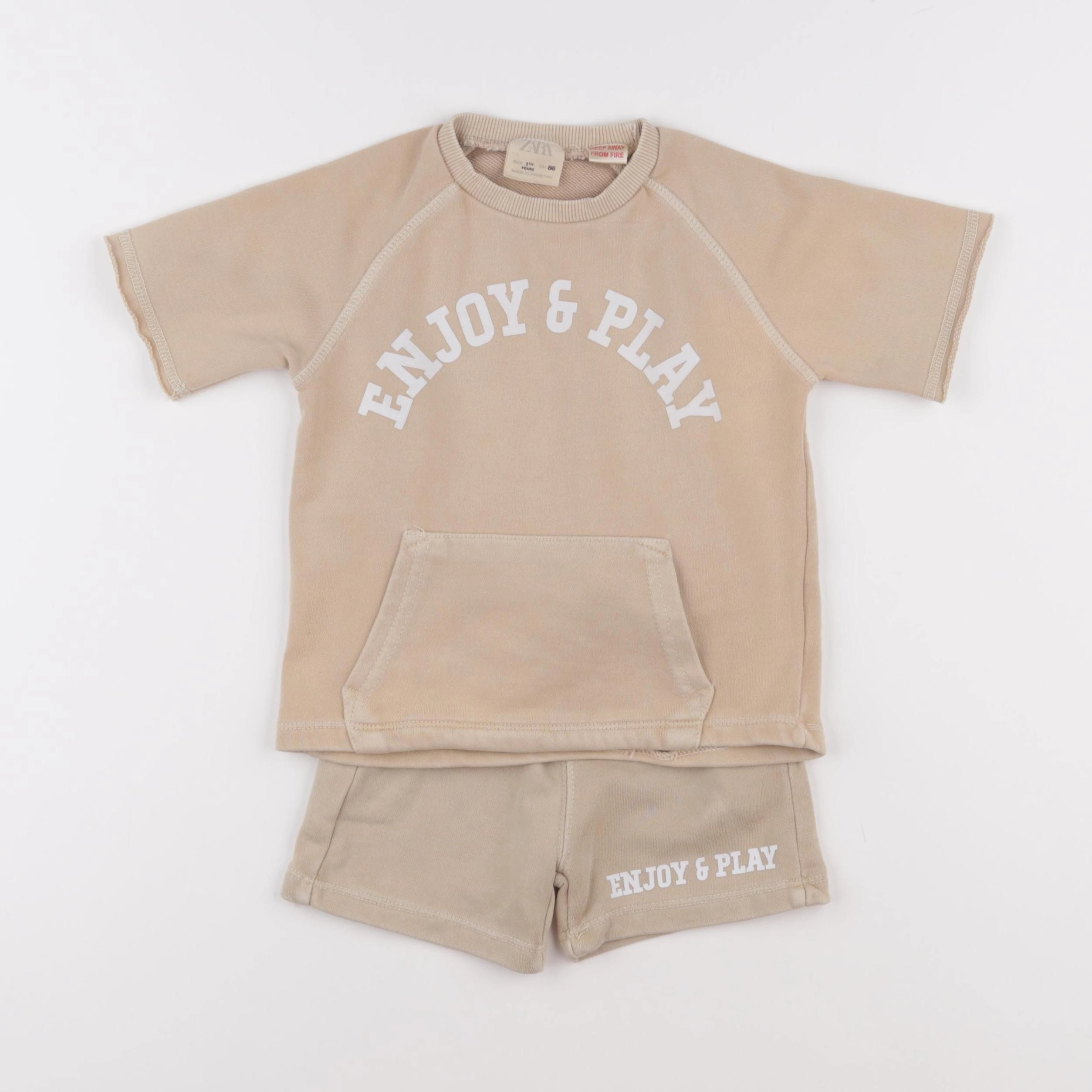 Zara - ensemble beige - 18 mois