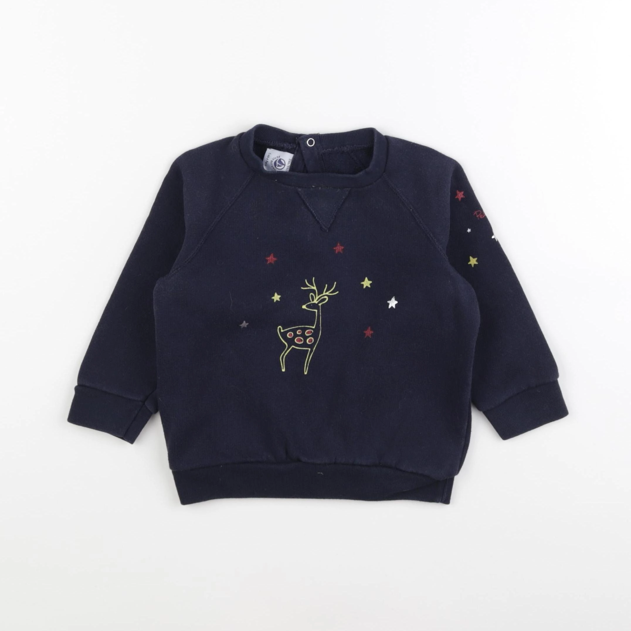Petit Bateau - sweat bleu - 24 mois