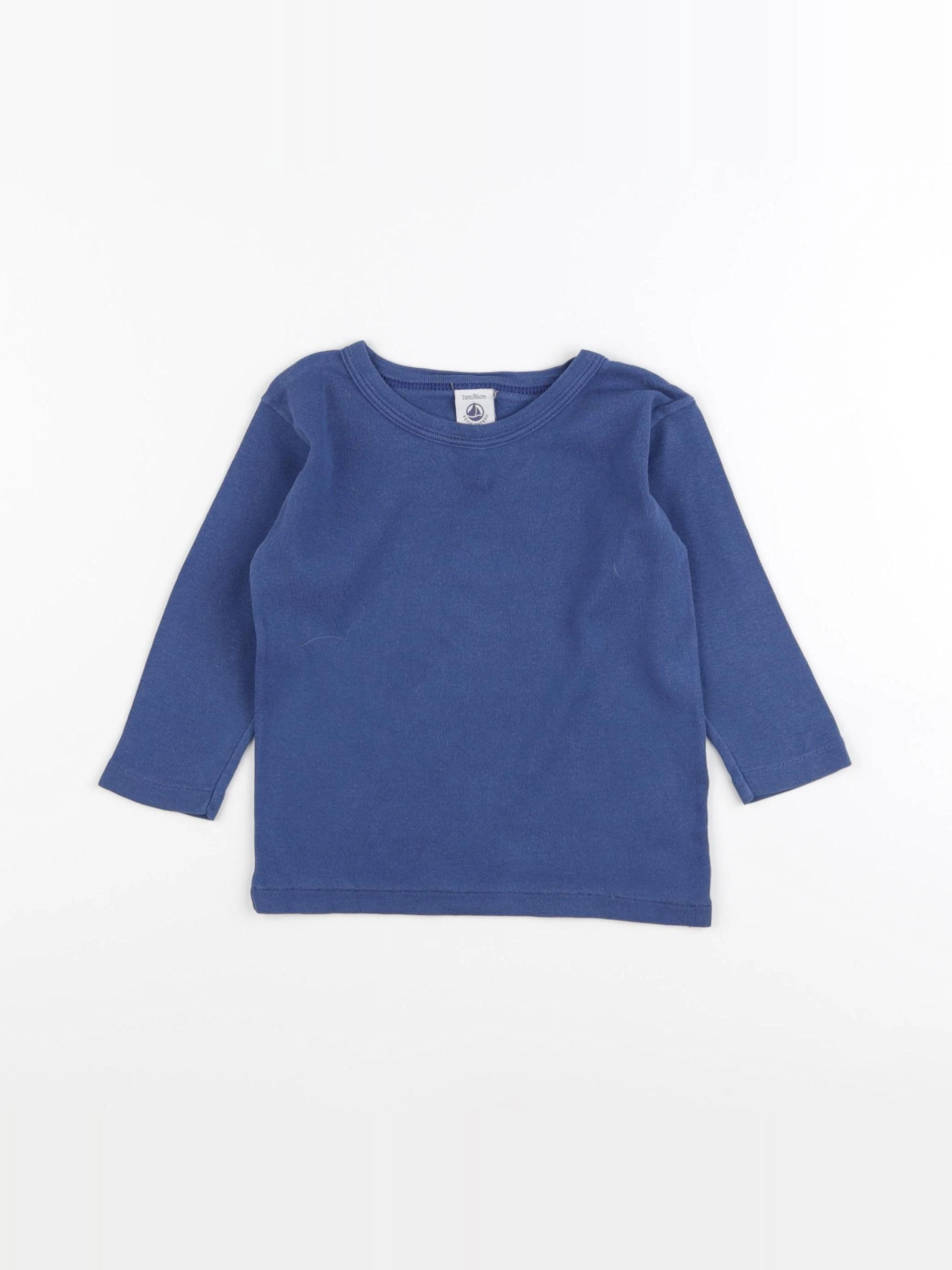 Petit Bateau - maillot de corps bleu - 2 ans