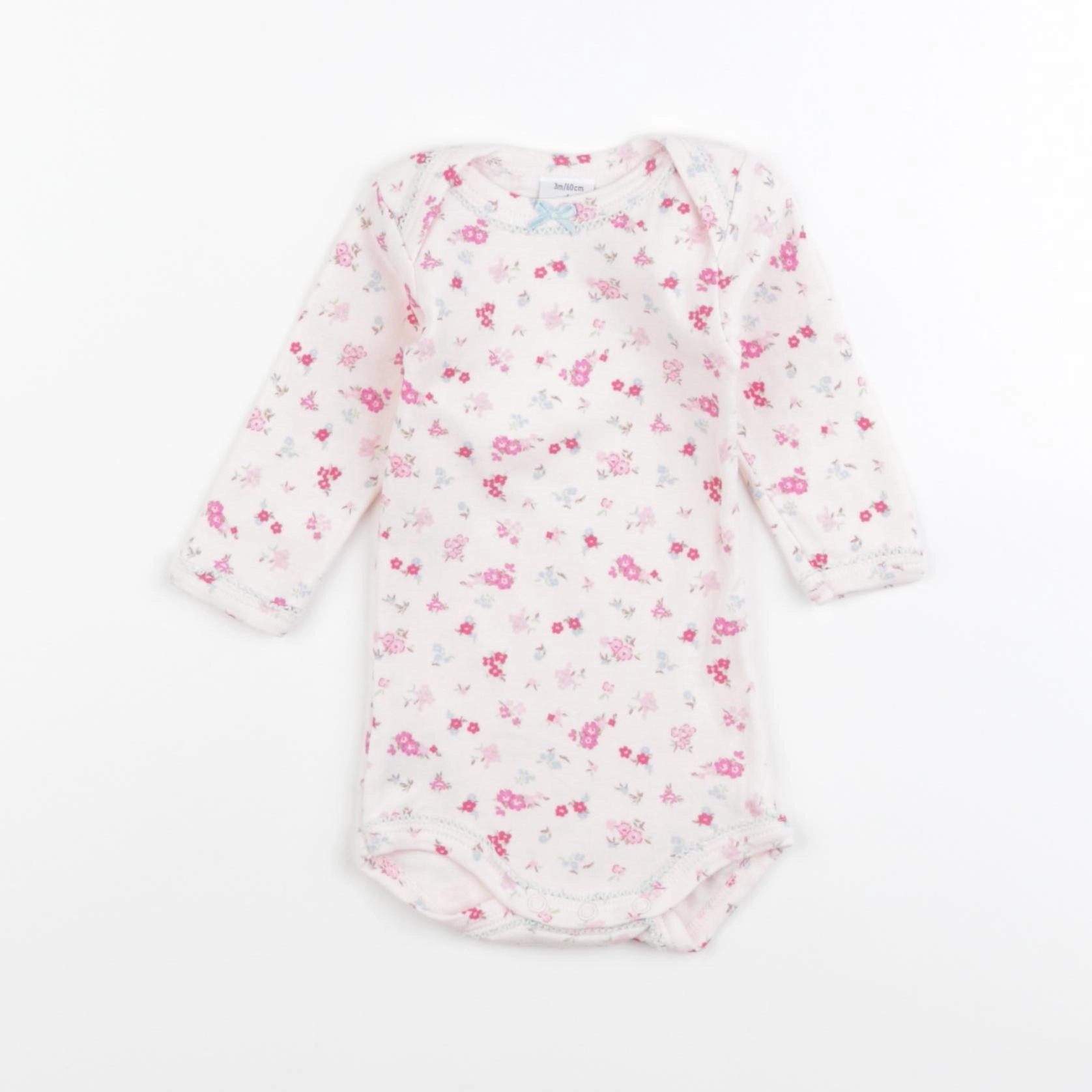 Petit Bateau - body rose - 3 mois