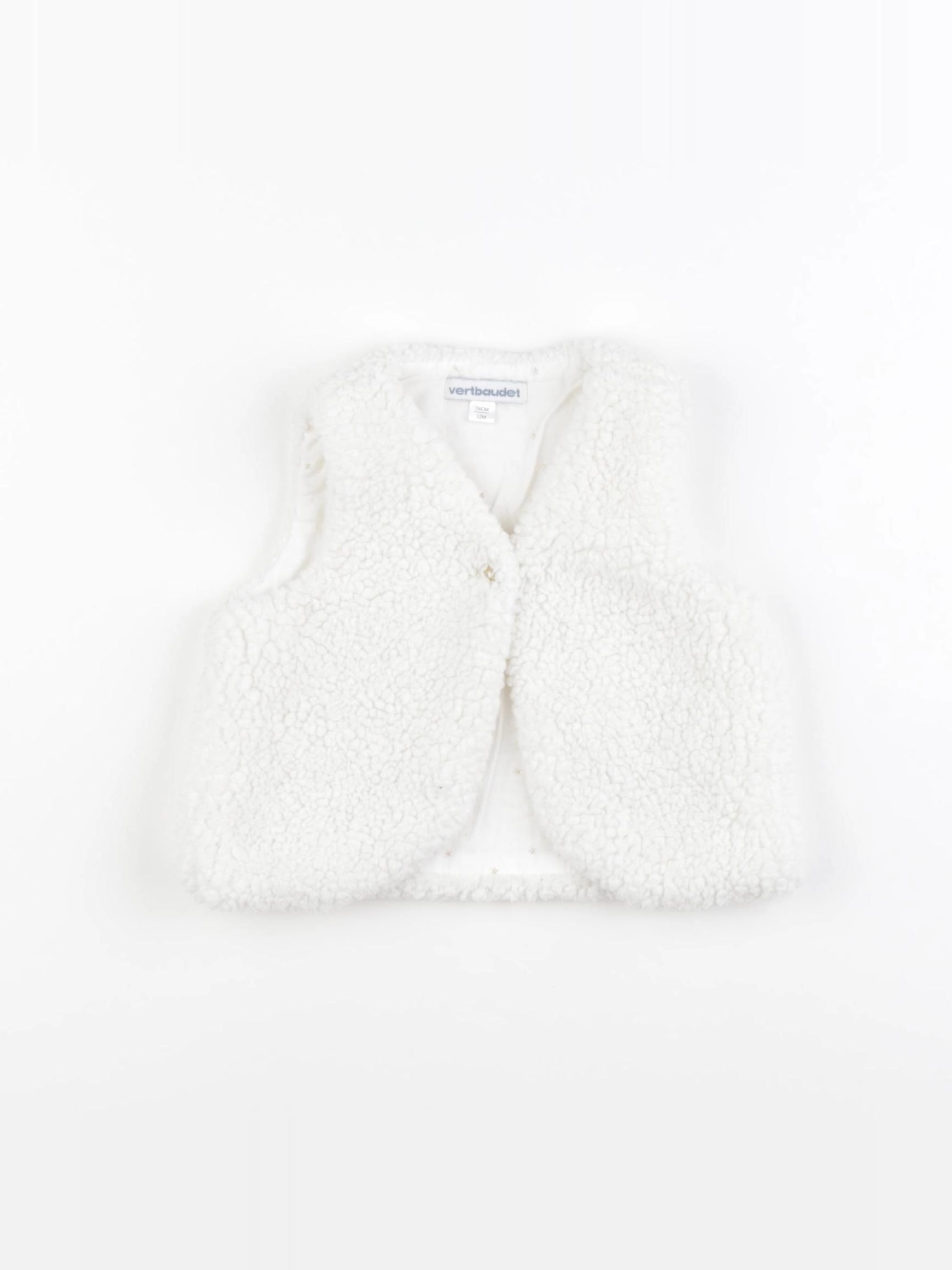 Vertbaudet - gilet blanc - 12 mois