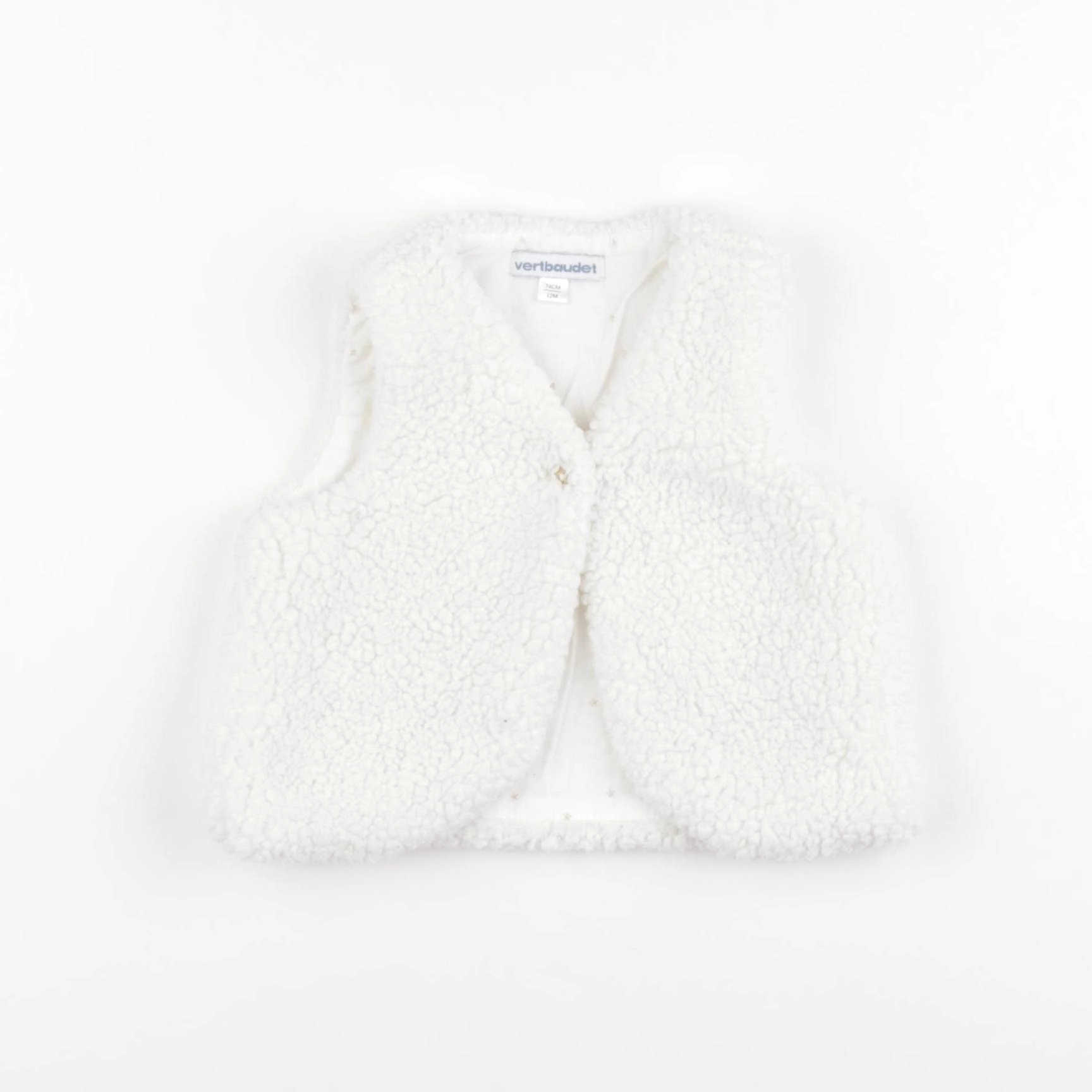 Vertbaudet - gilet blanc - 12 mois