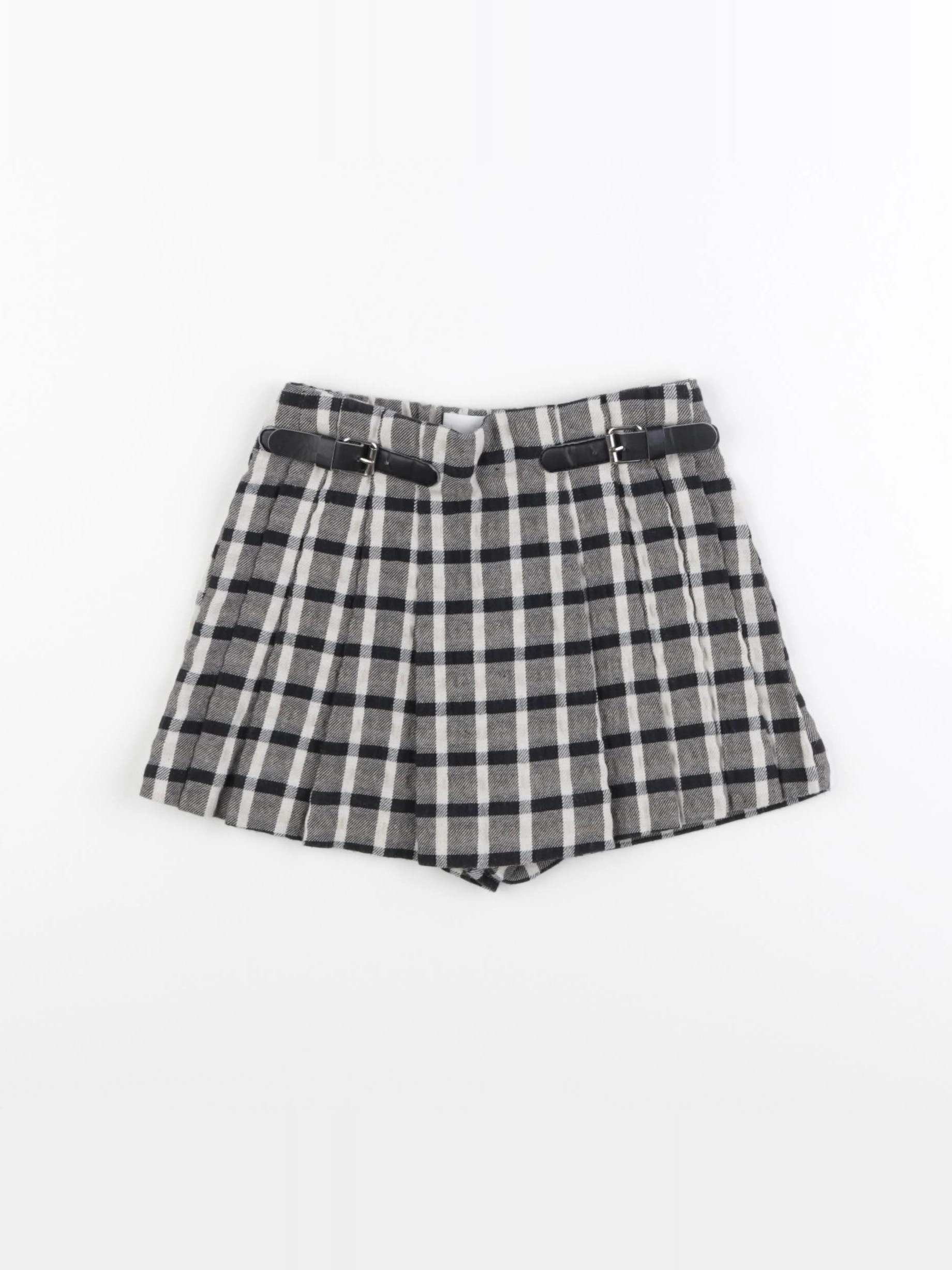 Zara - jupe short gris, noir - 2/3 ans