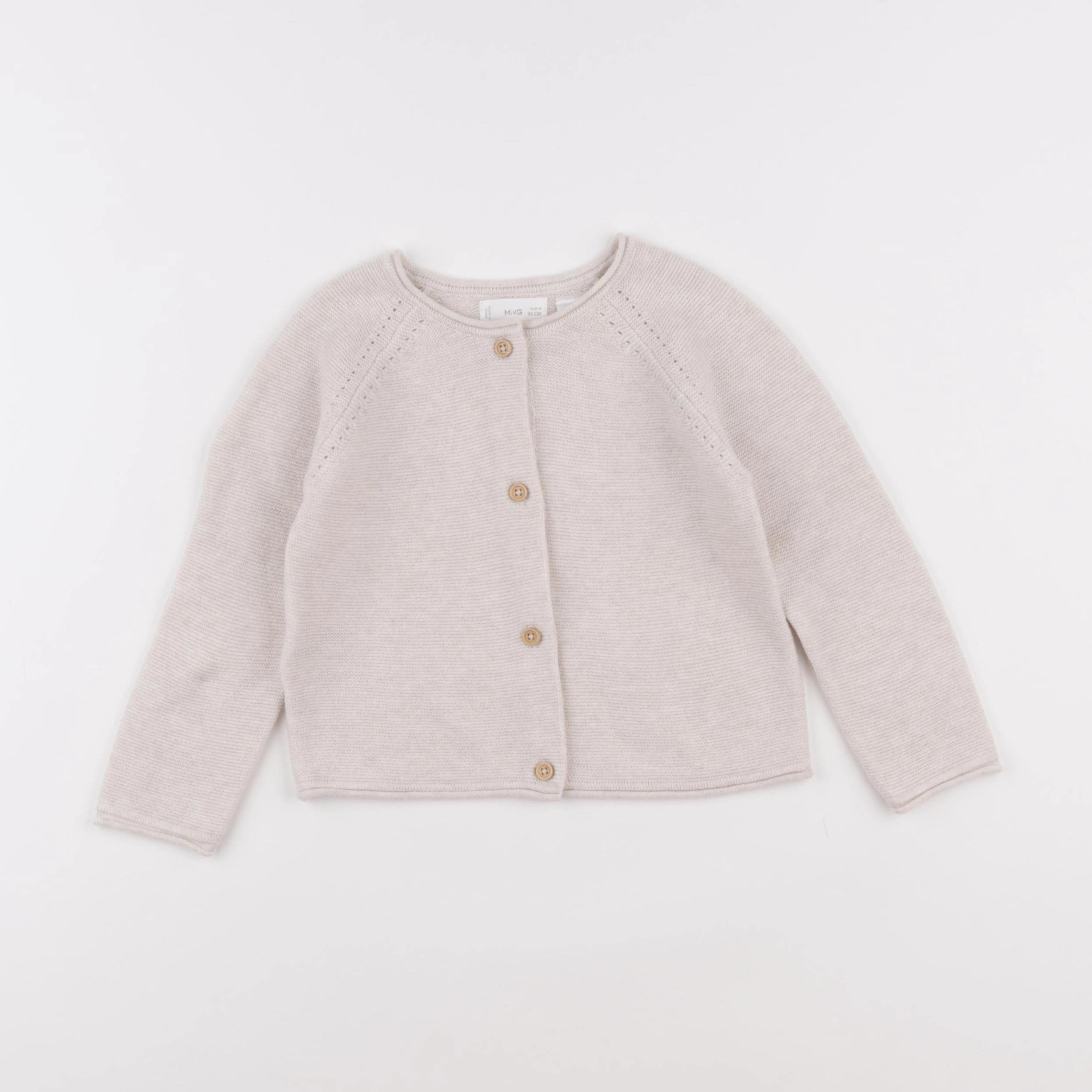 Mango - gilet beige - 18/24 mois