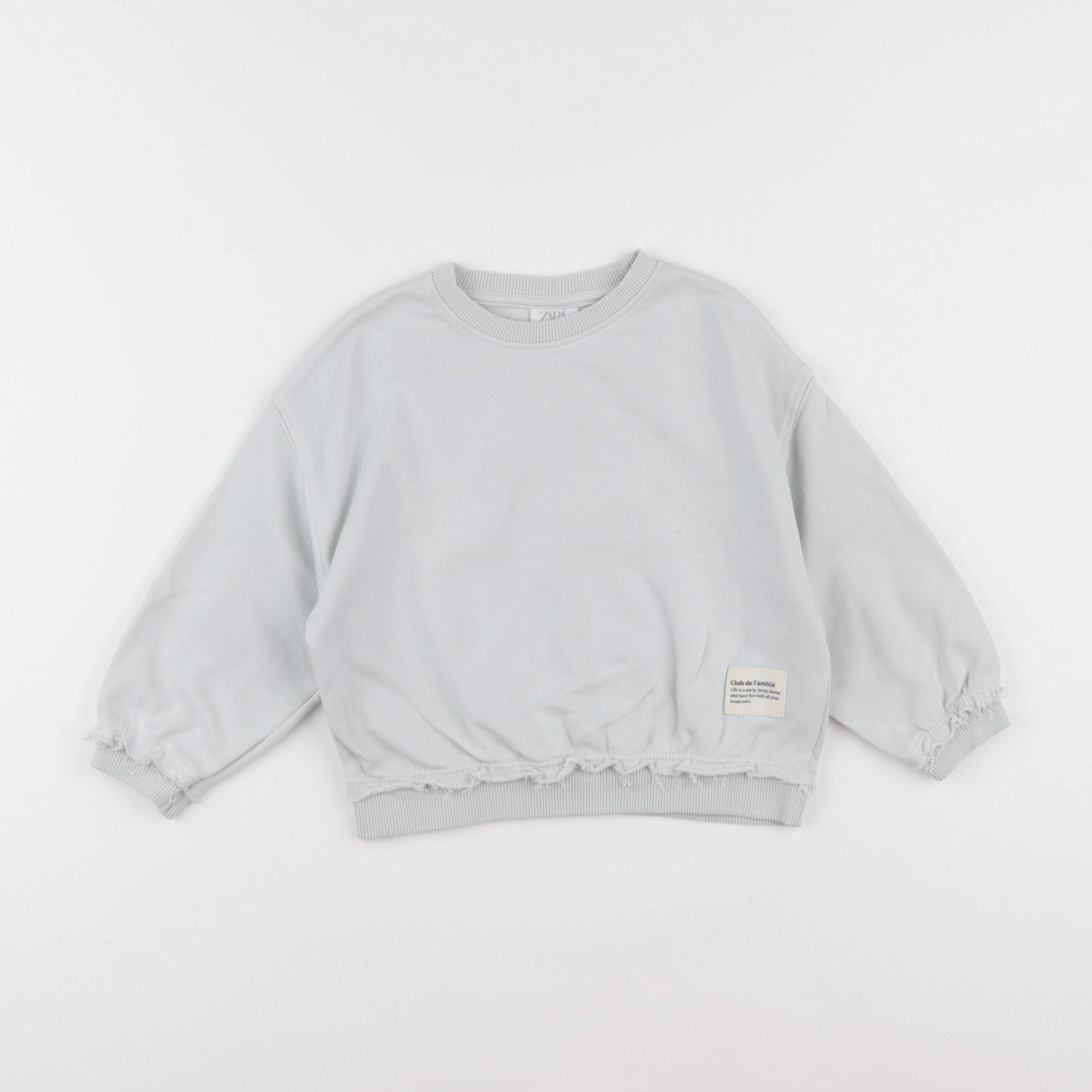 Zara - sweat bleu - 2 ans