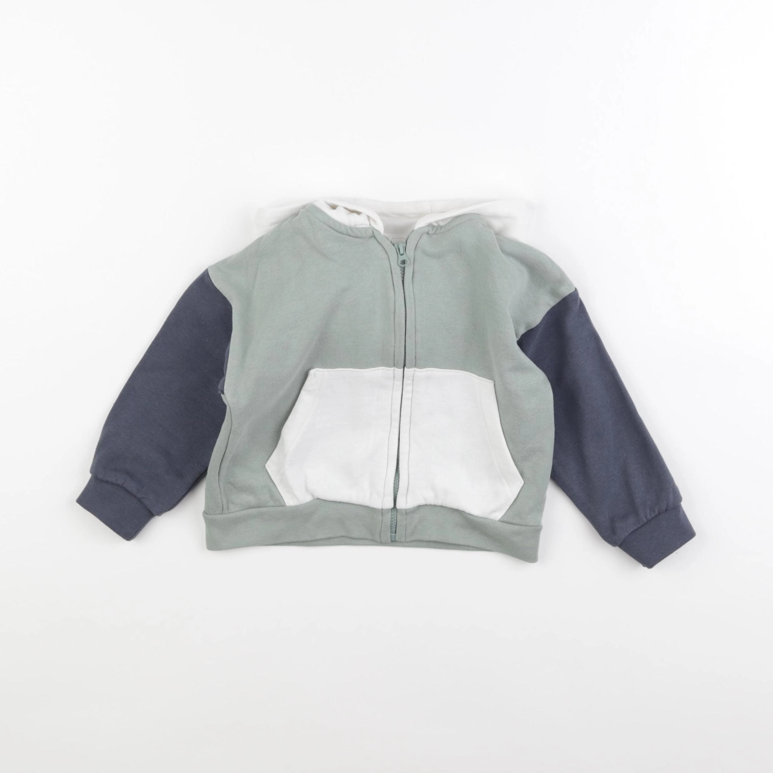 Vertbaudet - sweat vert, bleu - 24 mois