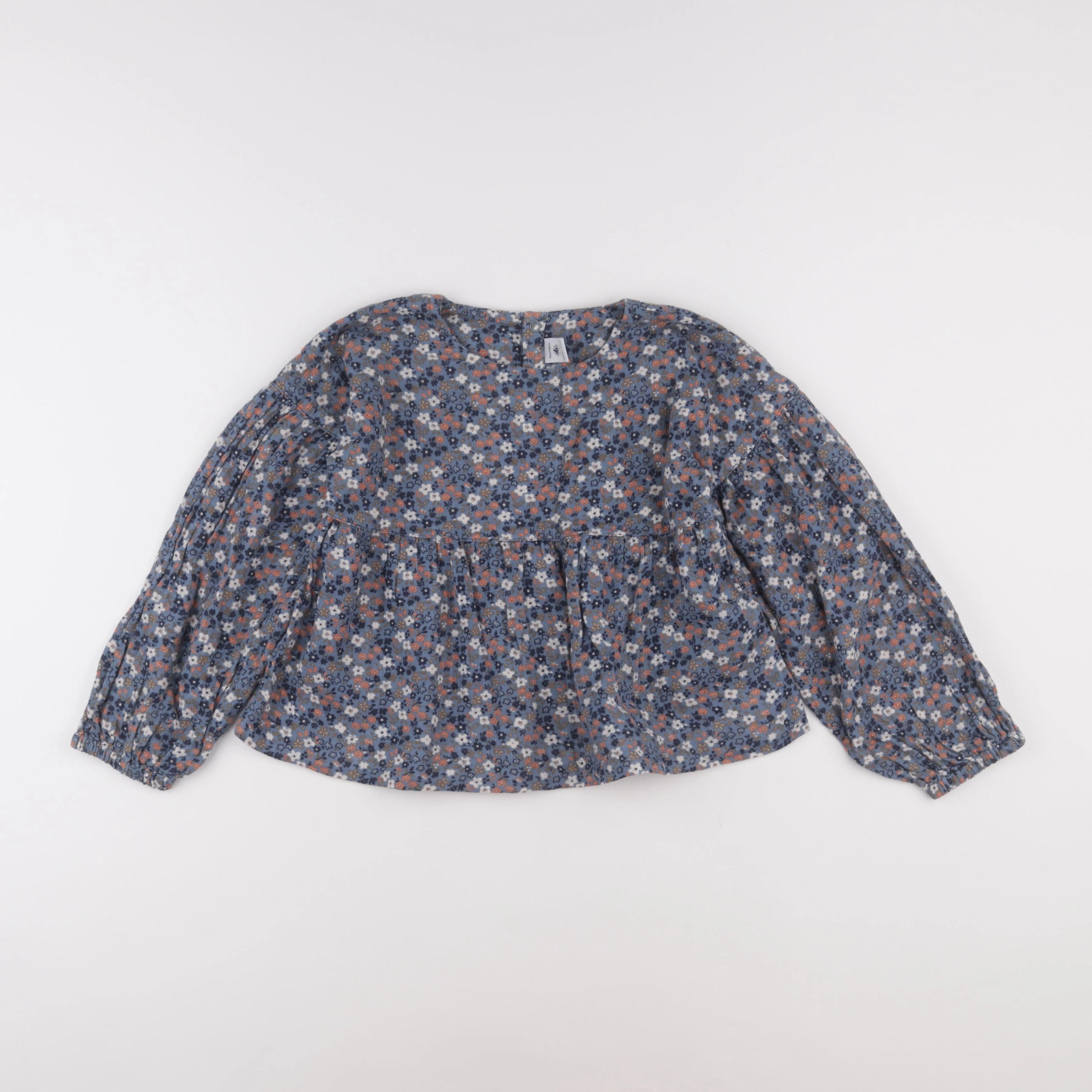 Petit Bateau - blouse bleu - 8 ans