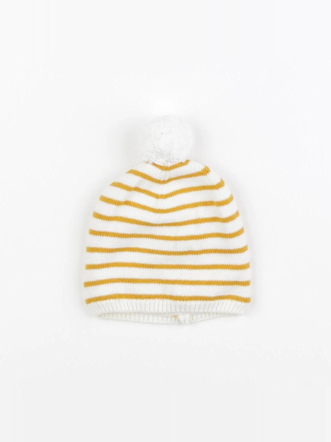 Jacadi - bonnet blanc, jaune - 6 mois