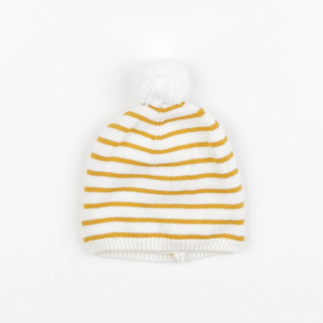 Jacadi - bonnet blanc, jaune - 6 mois