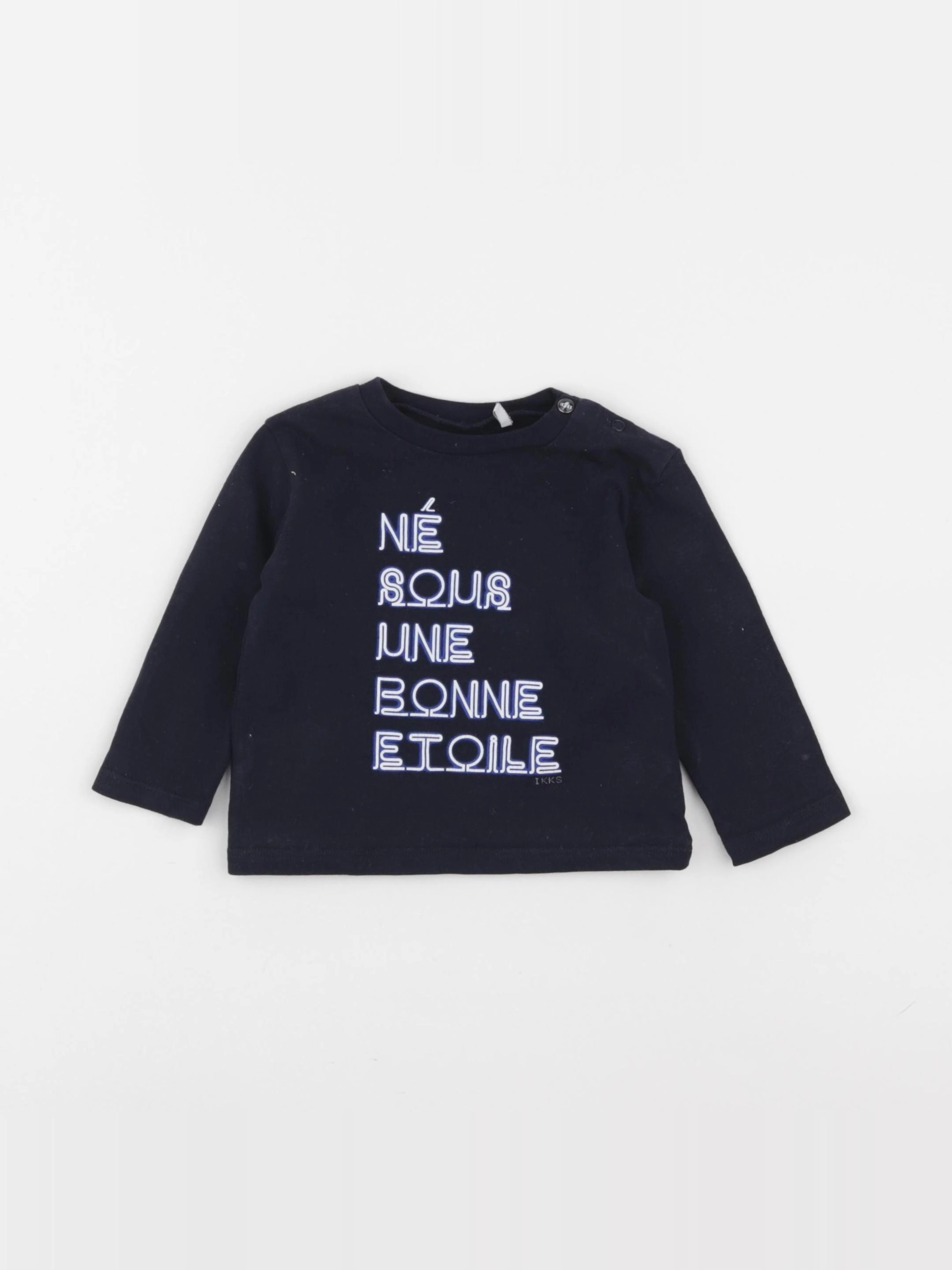 IKKS - tee-shirt bleu - 6 mois
