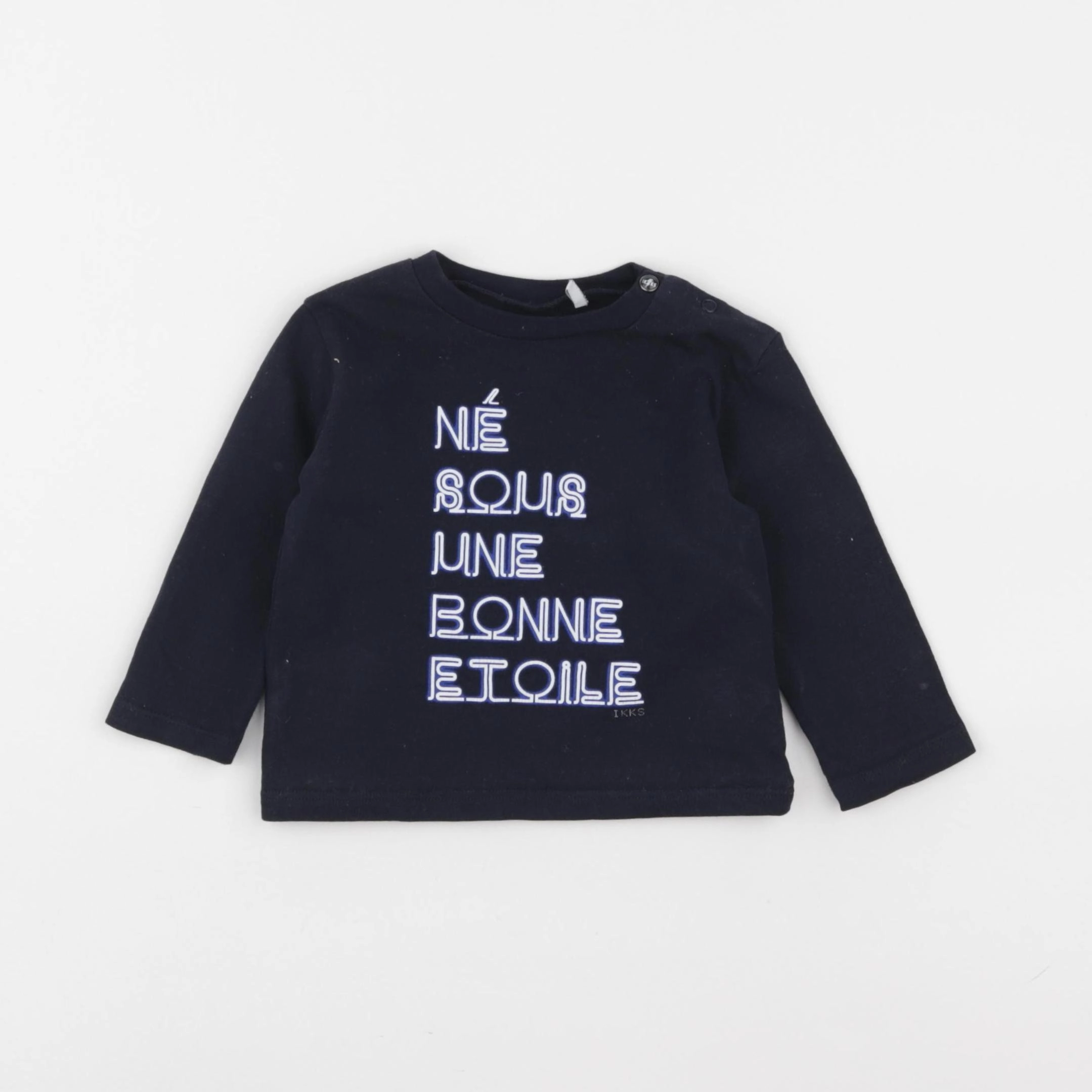 IKKS - tee-shirt bleu - 6 mois