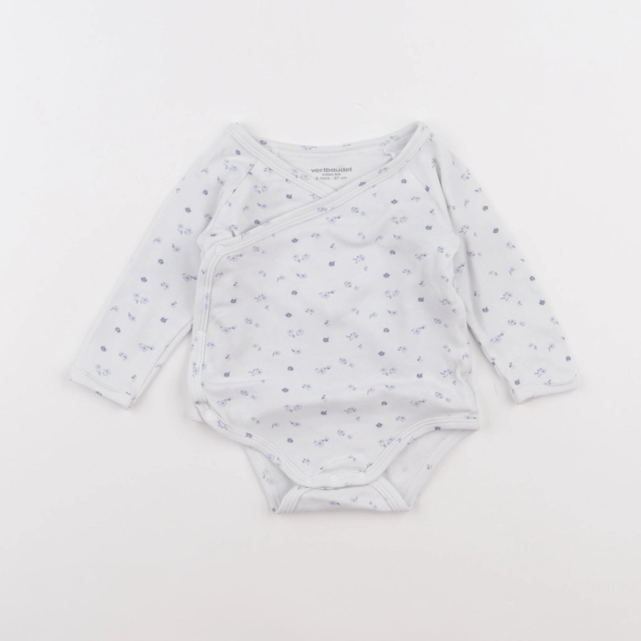 Vertbaudet - body bleu - 6 mois