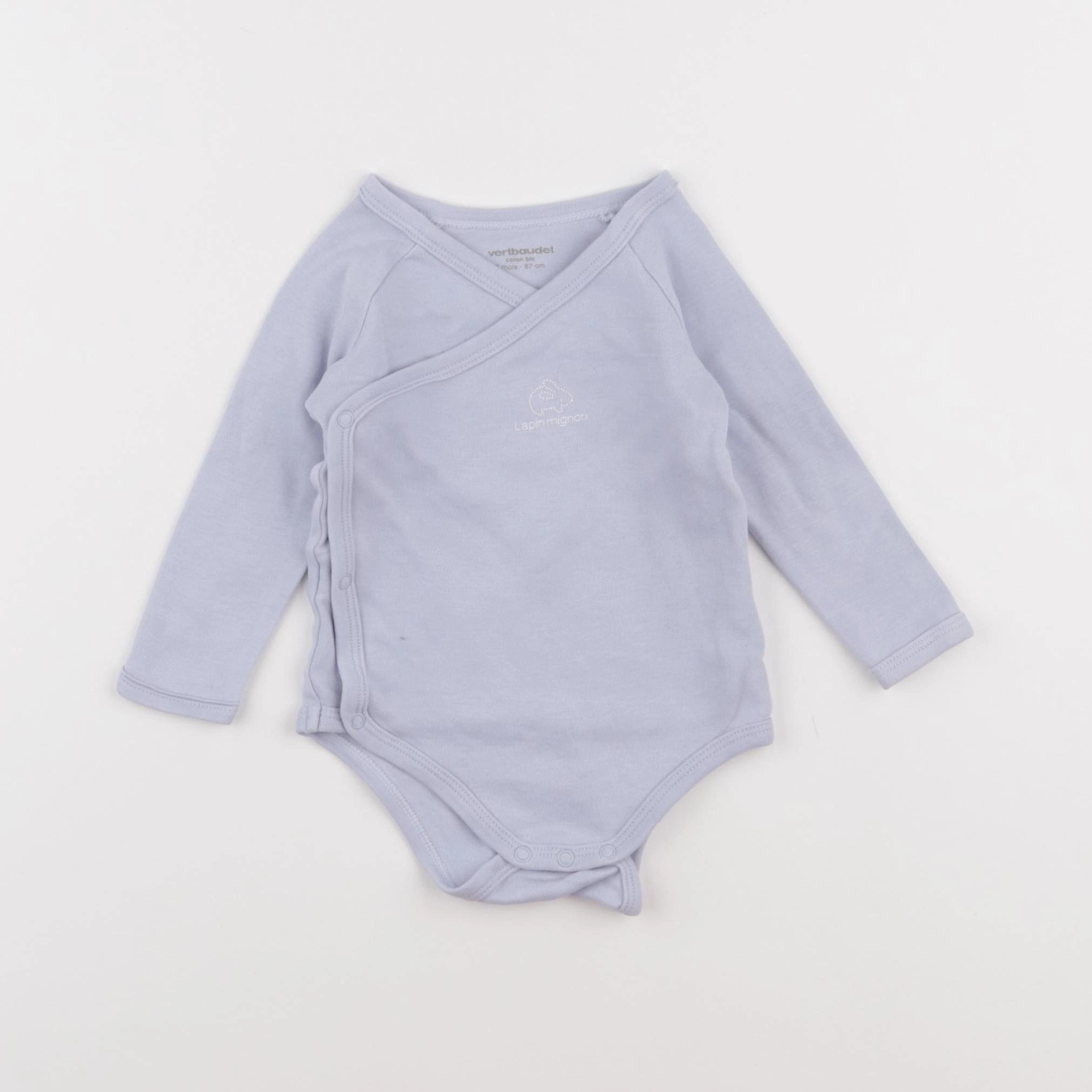 Vertbaudet - body bleu - 6 mois