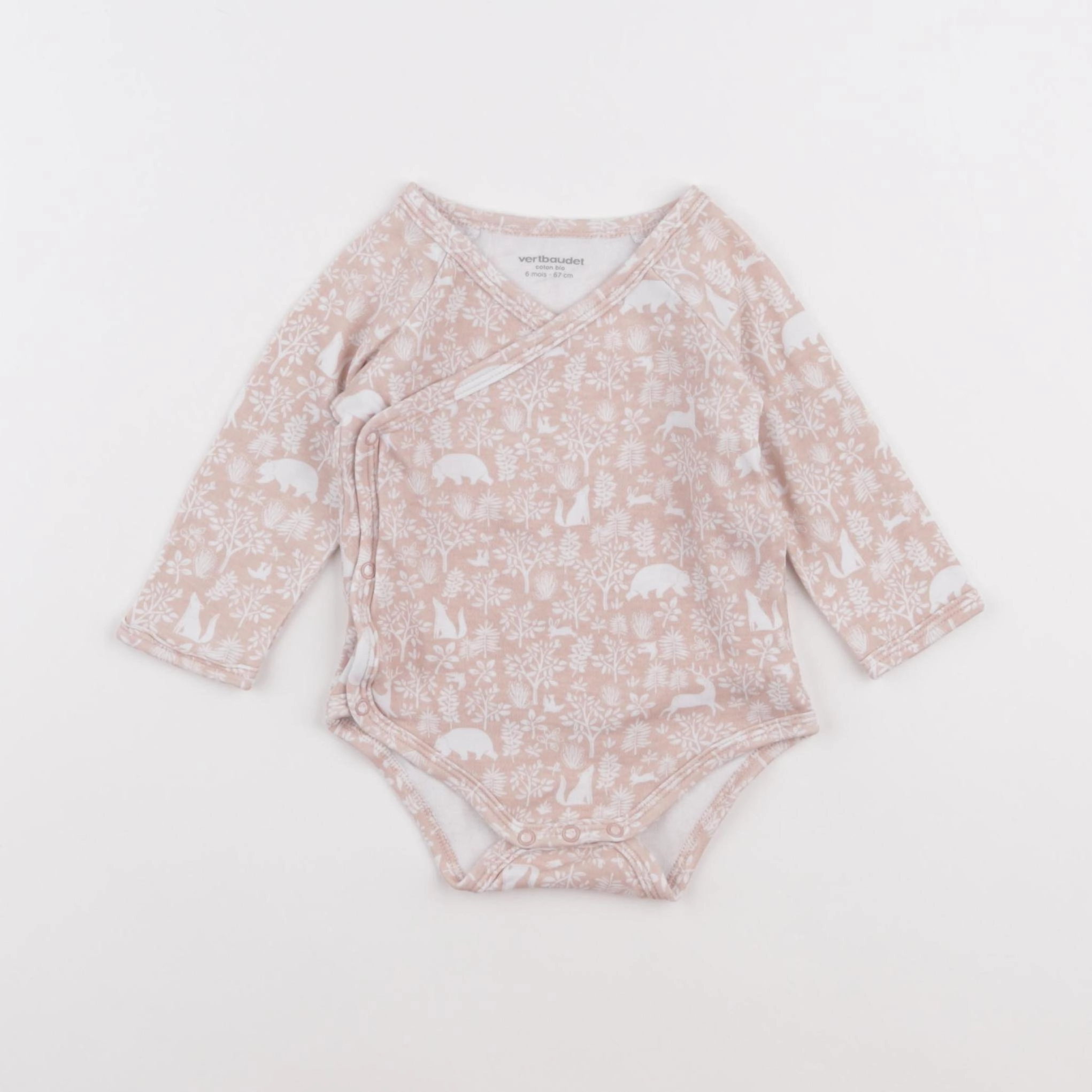Vertbaudet - body rose - 6 mois