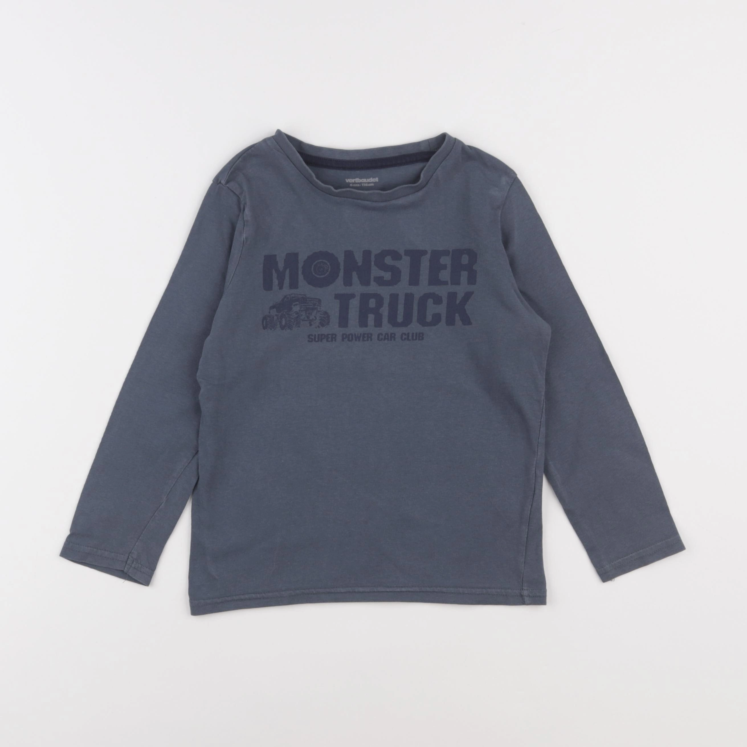 Vertbaudet - tee-shirt gris - 6 ans