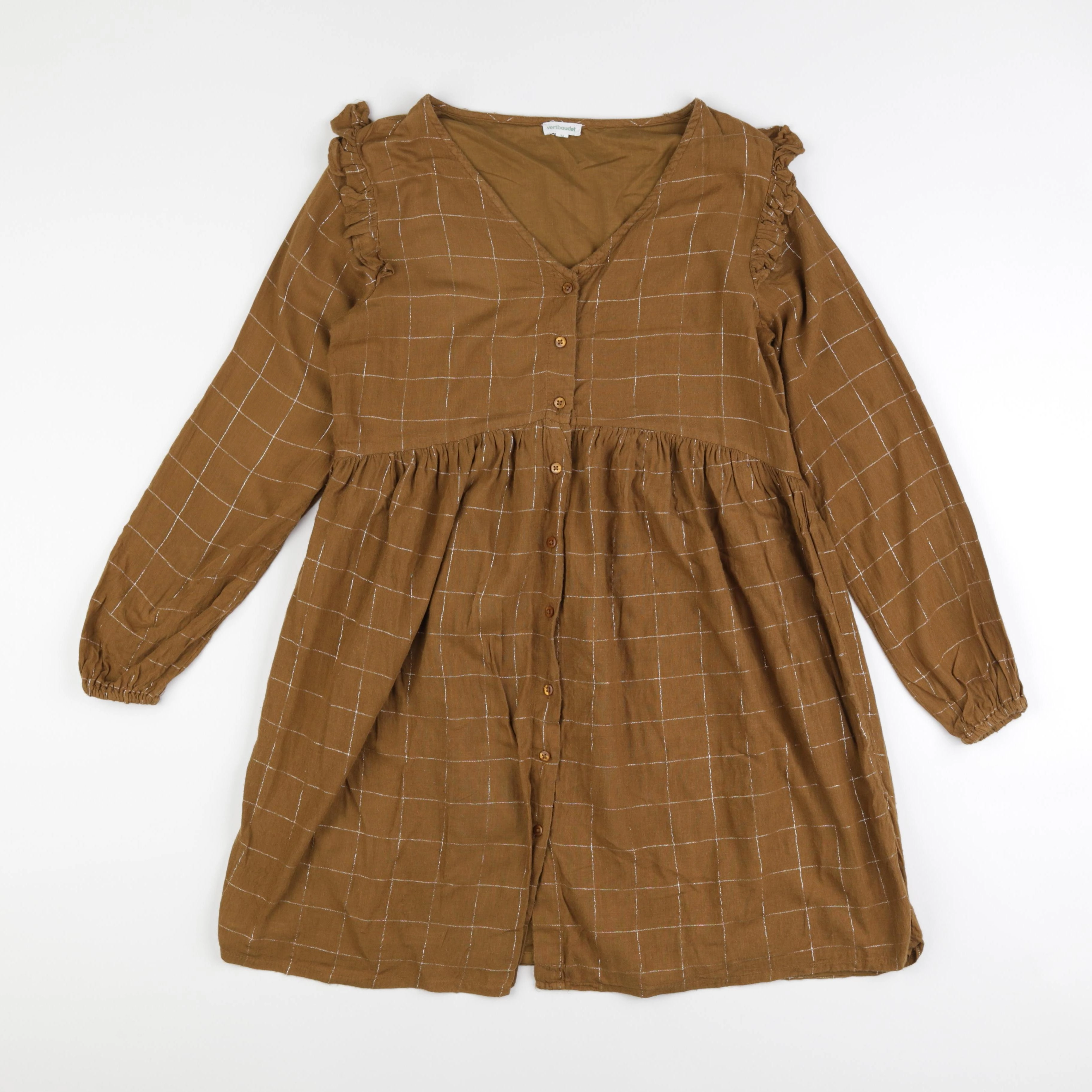 Vertbaudet - robe grossesse, allaitement vert, or - 34
