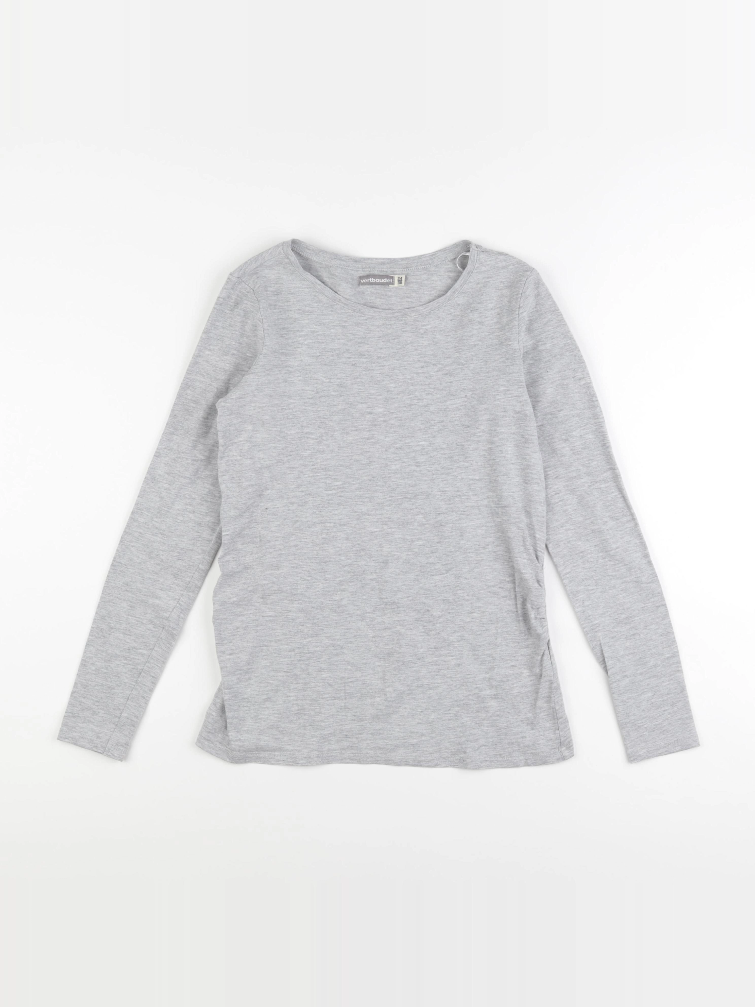 Vertbaudet - tee-shirt grossesse gris - 34 à 36