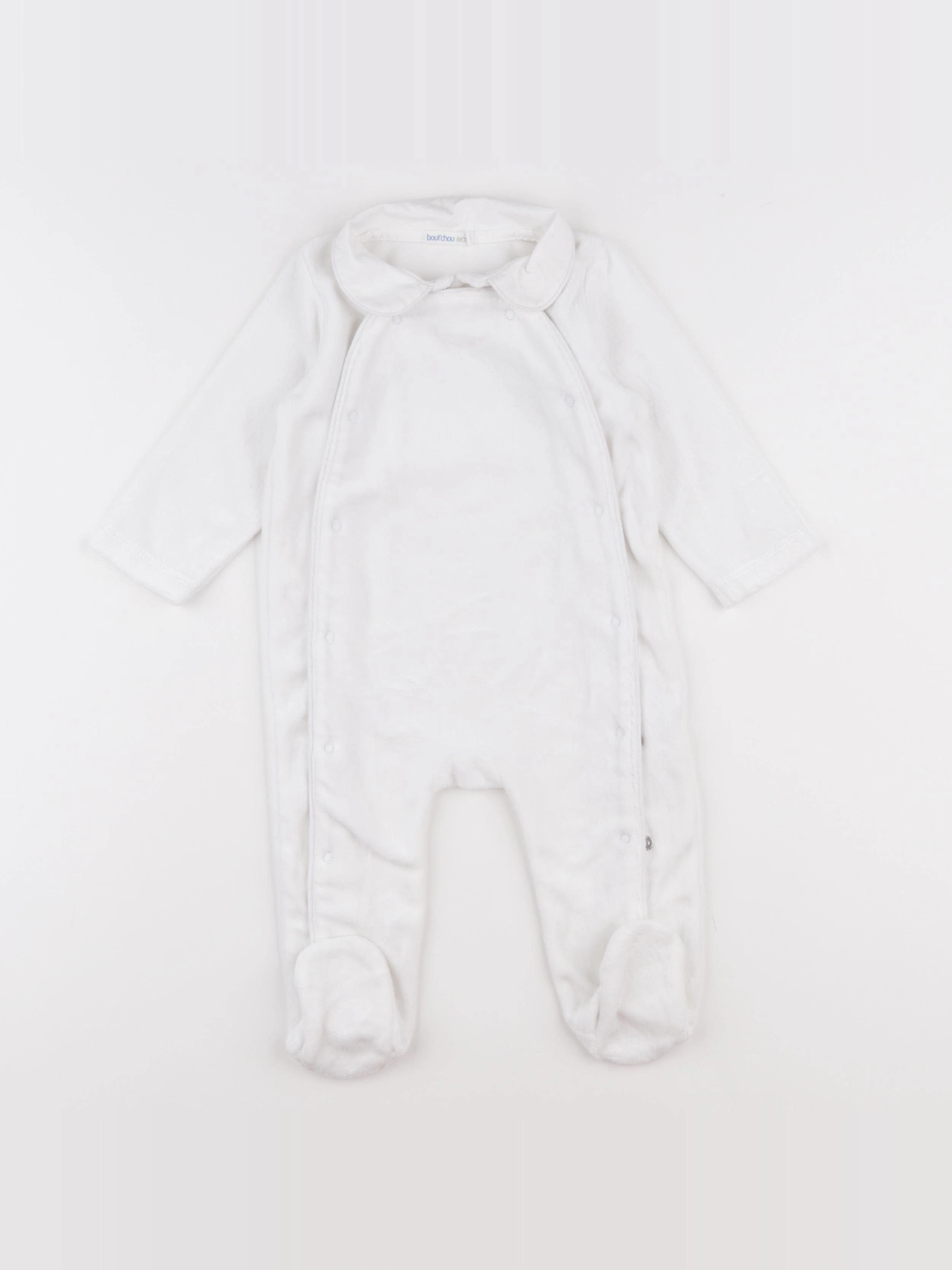 Boutchou - pyjama velours blanc - 9 mois