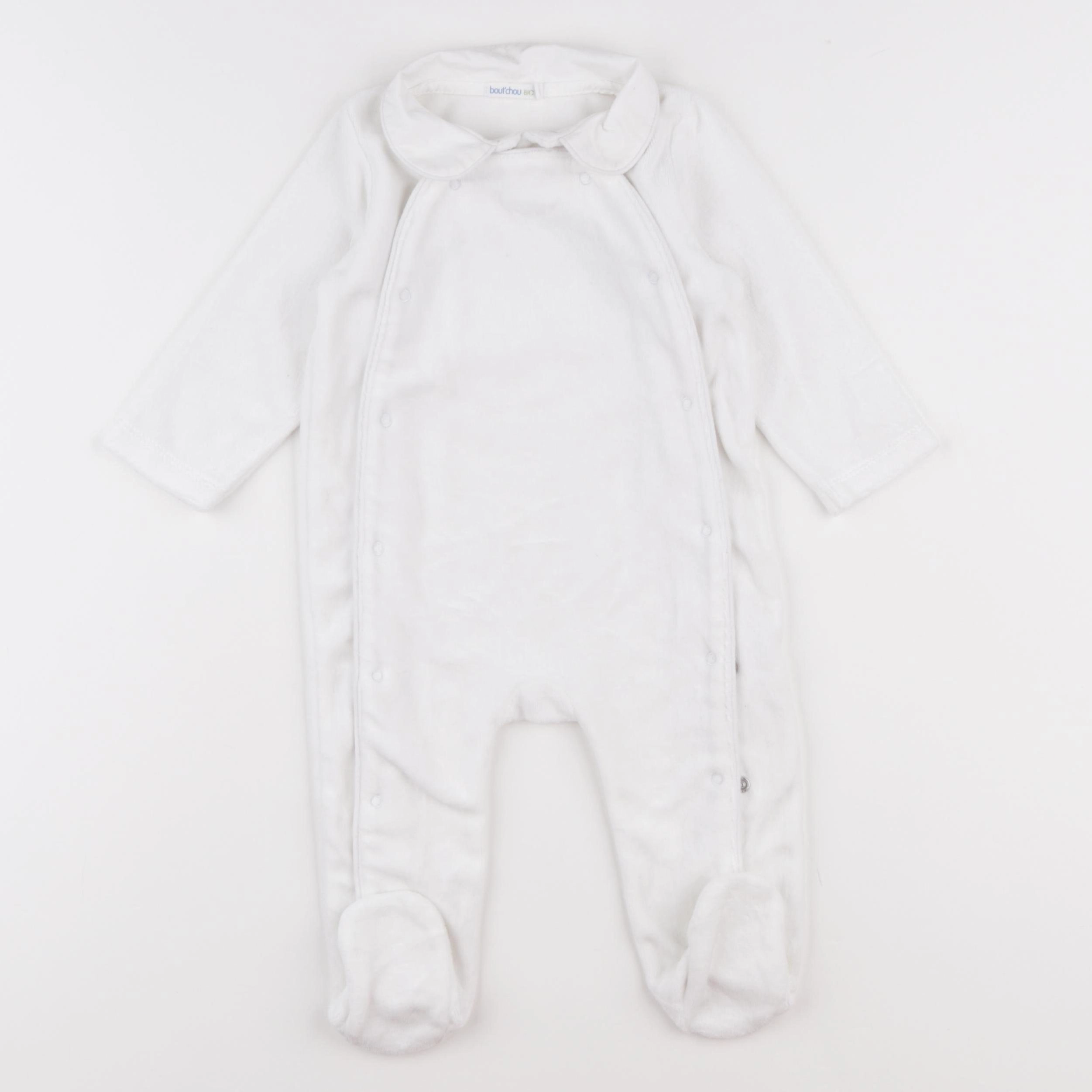 Boutchou - pyjama velours blanc - 9 mois