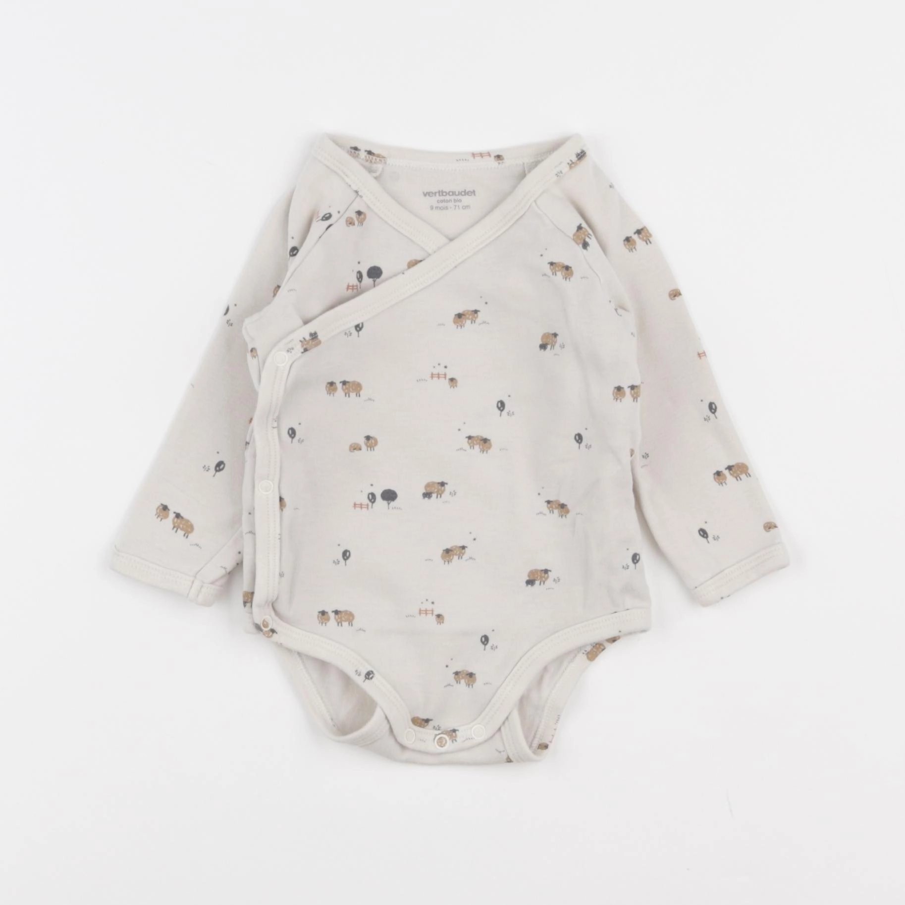 Vertbaudet - body beige - 9 mois