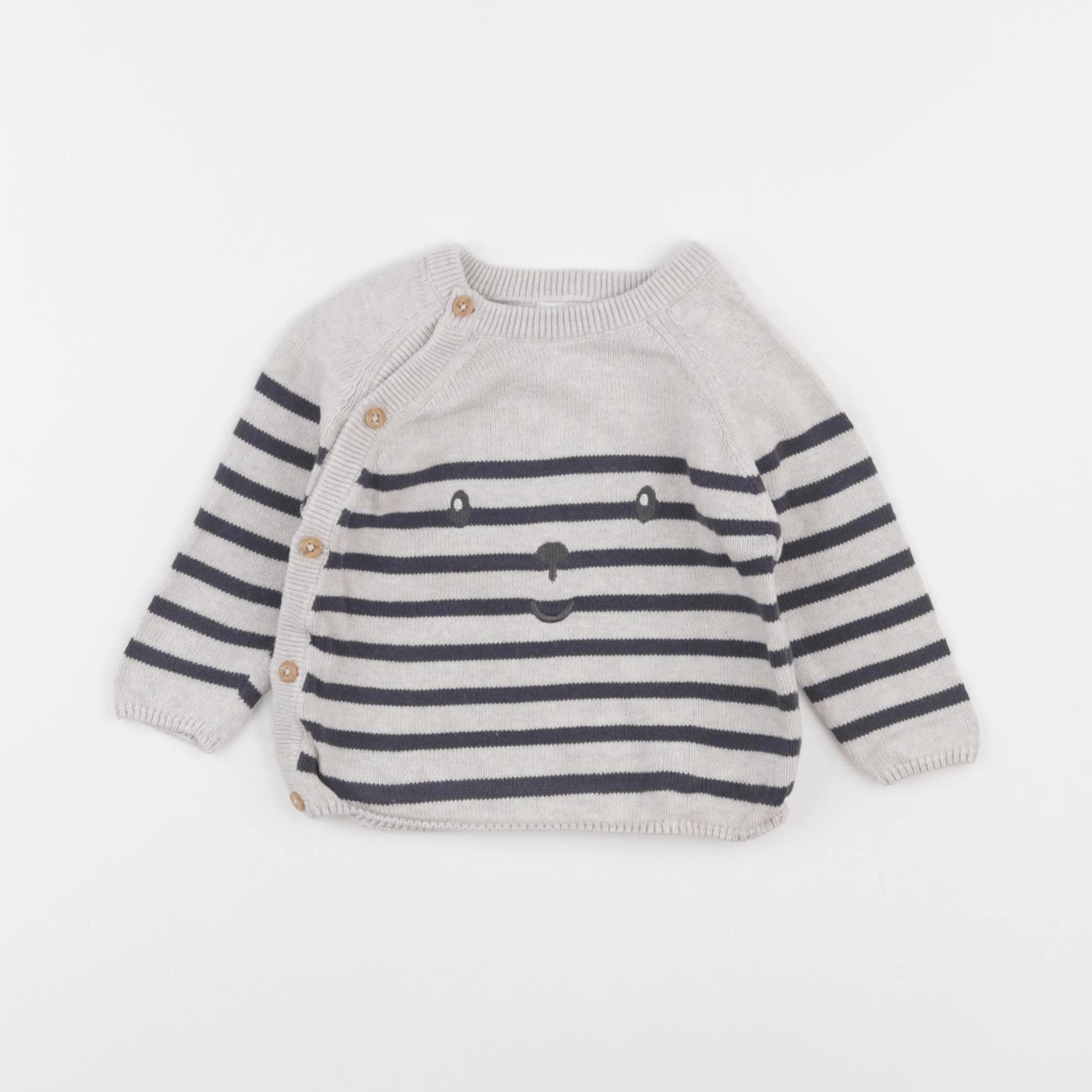 Vertbaudet - pull beige - 9 mois