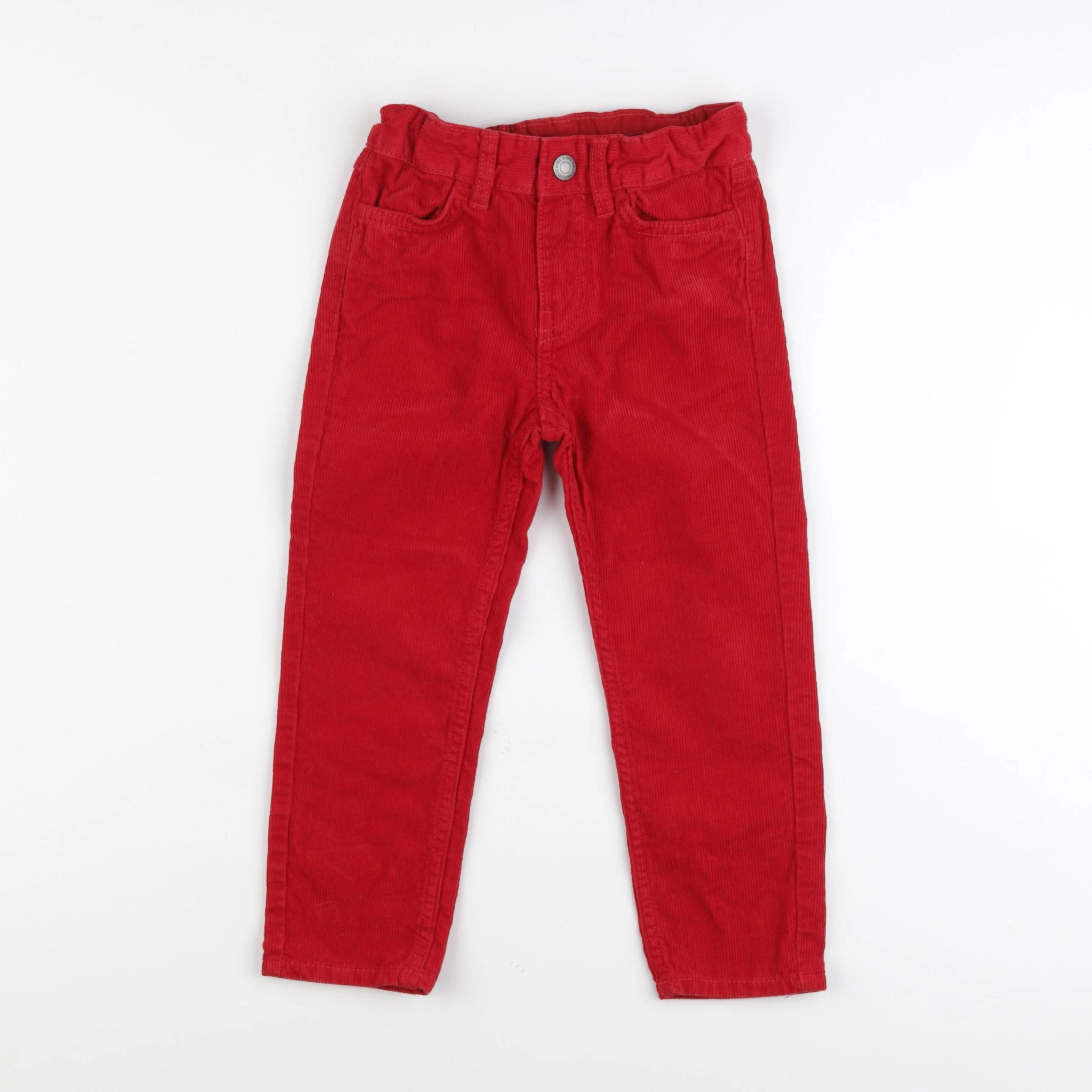 H&M - pantalon rouge - 3/4 ans