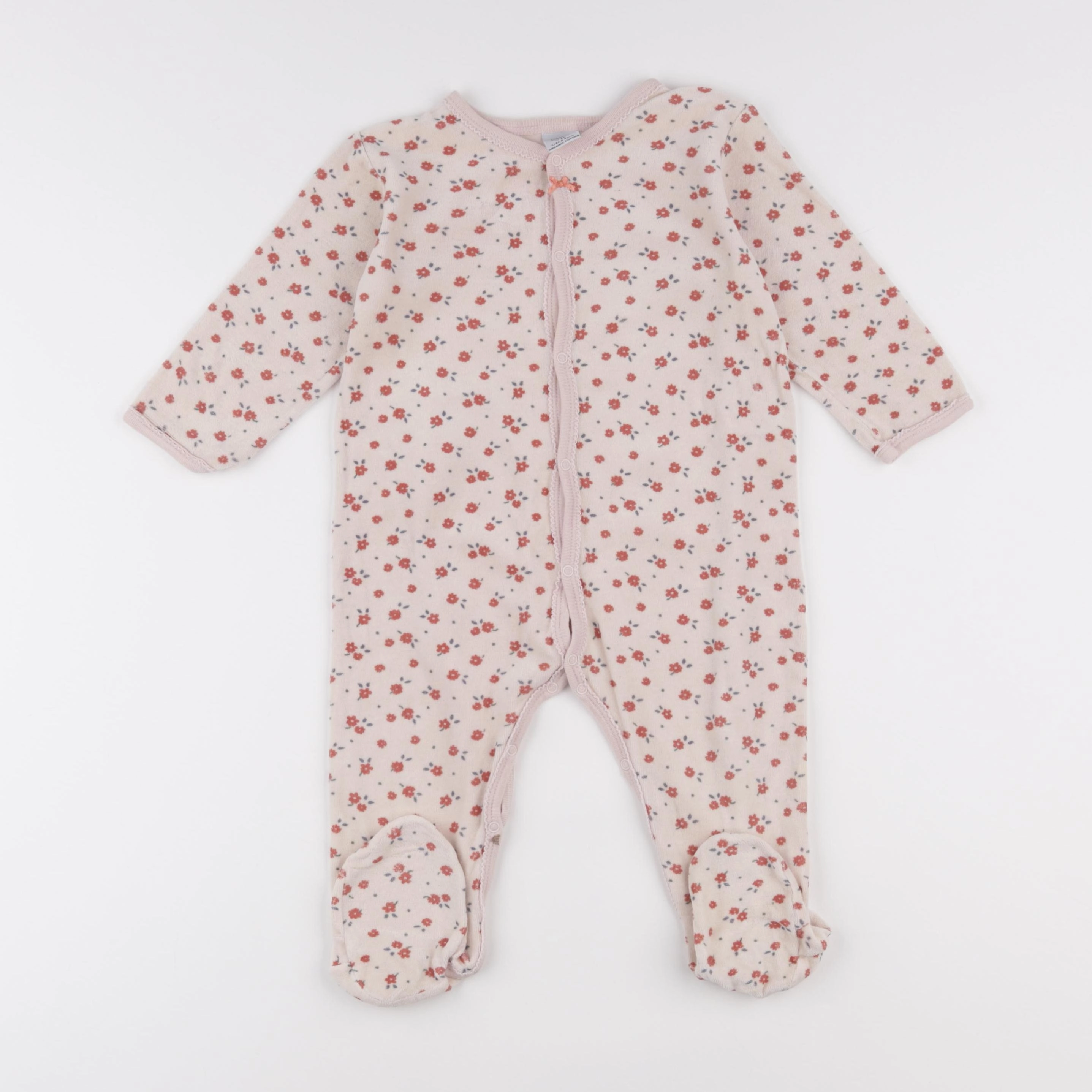 Petit Bateau - pyjama velours rose - 18 mois