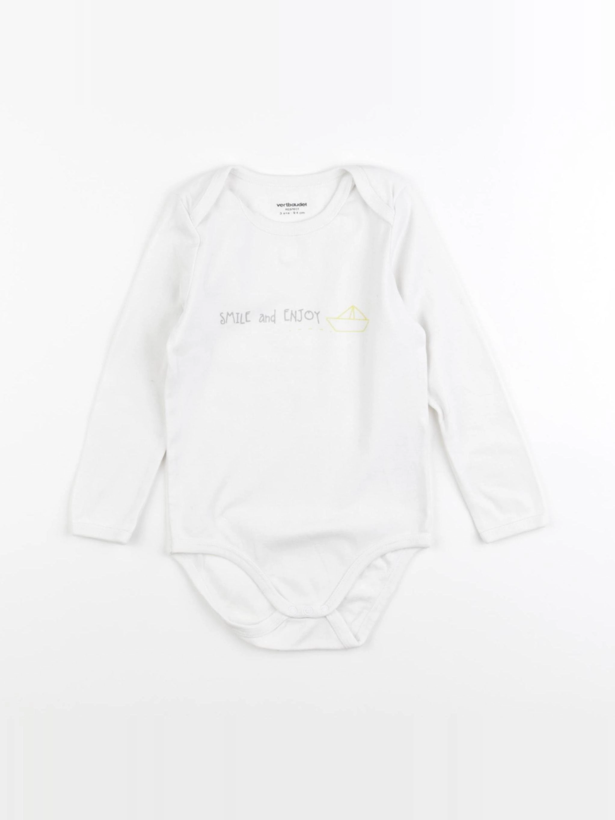 Vertbaudet - body blanc - 3 ans